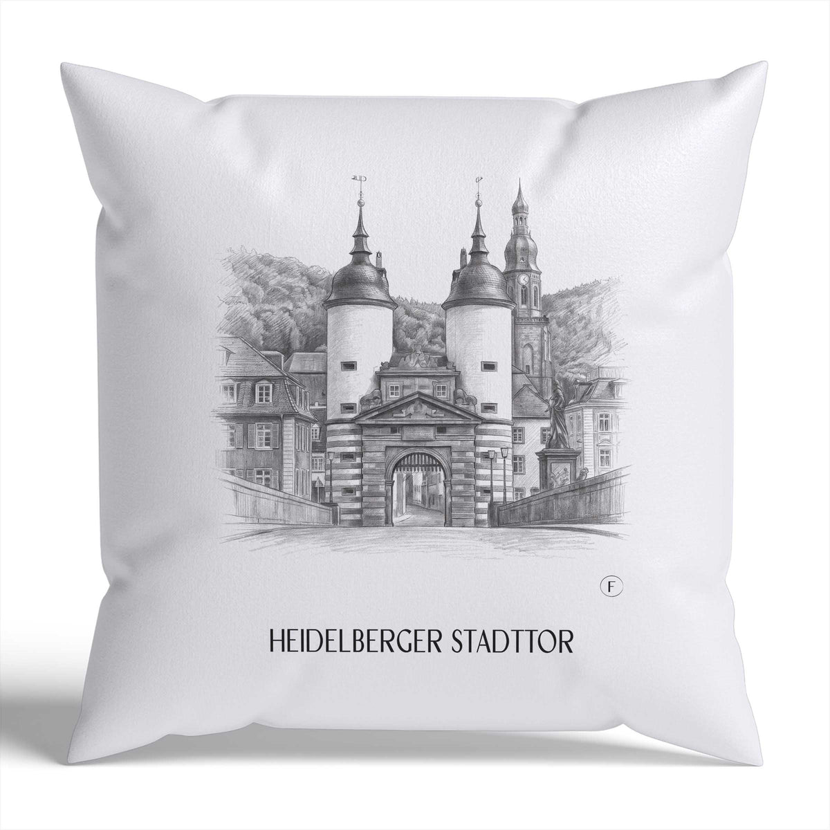 stadttor-heidelberg-deutschland-kissenbezug-bleistift-zeichnung-drawing