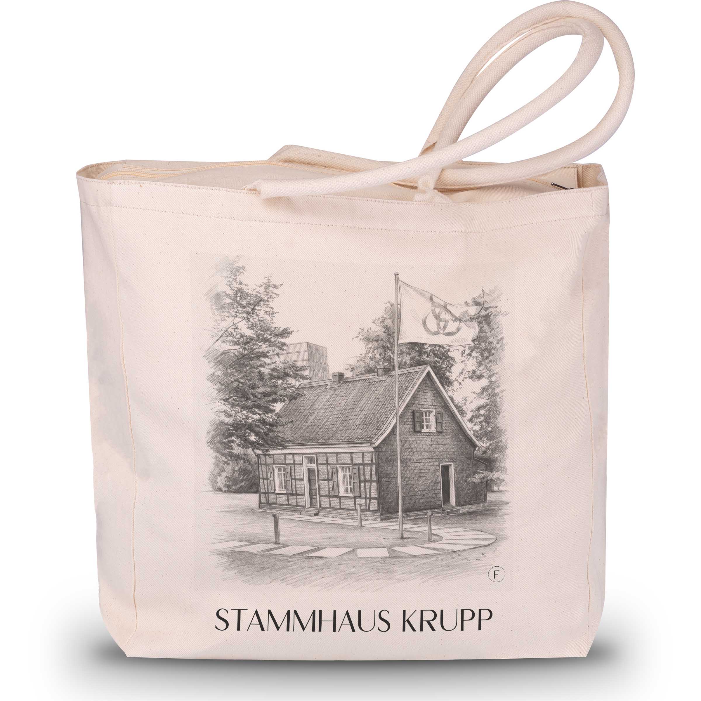 stammhaus-krupp-essen-deutschland-einkaufstasche-bleistift-zeichnung-drawing