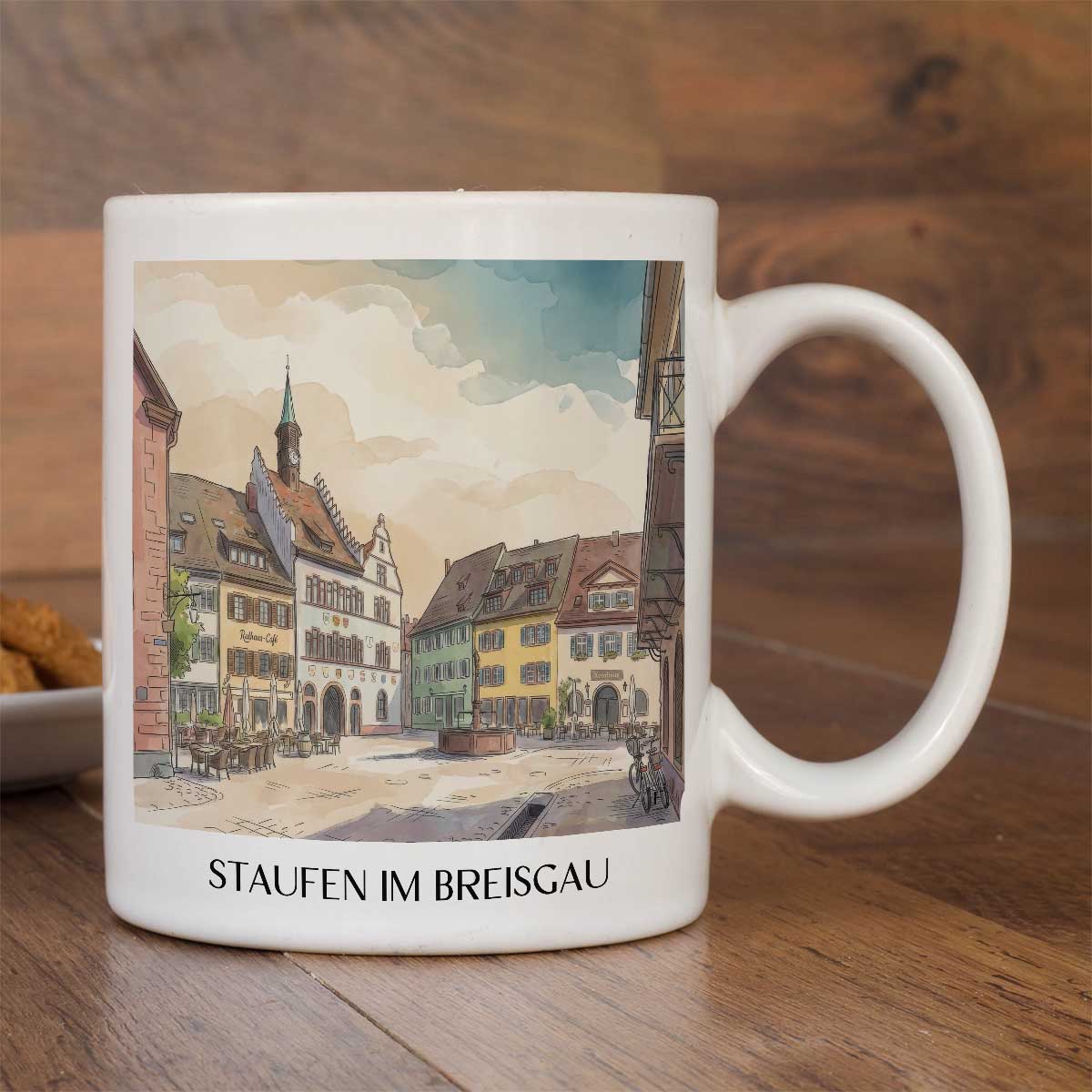 staufen-im-breisgau-schwarzwald-deutschland-kaffeebecher-aquarell