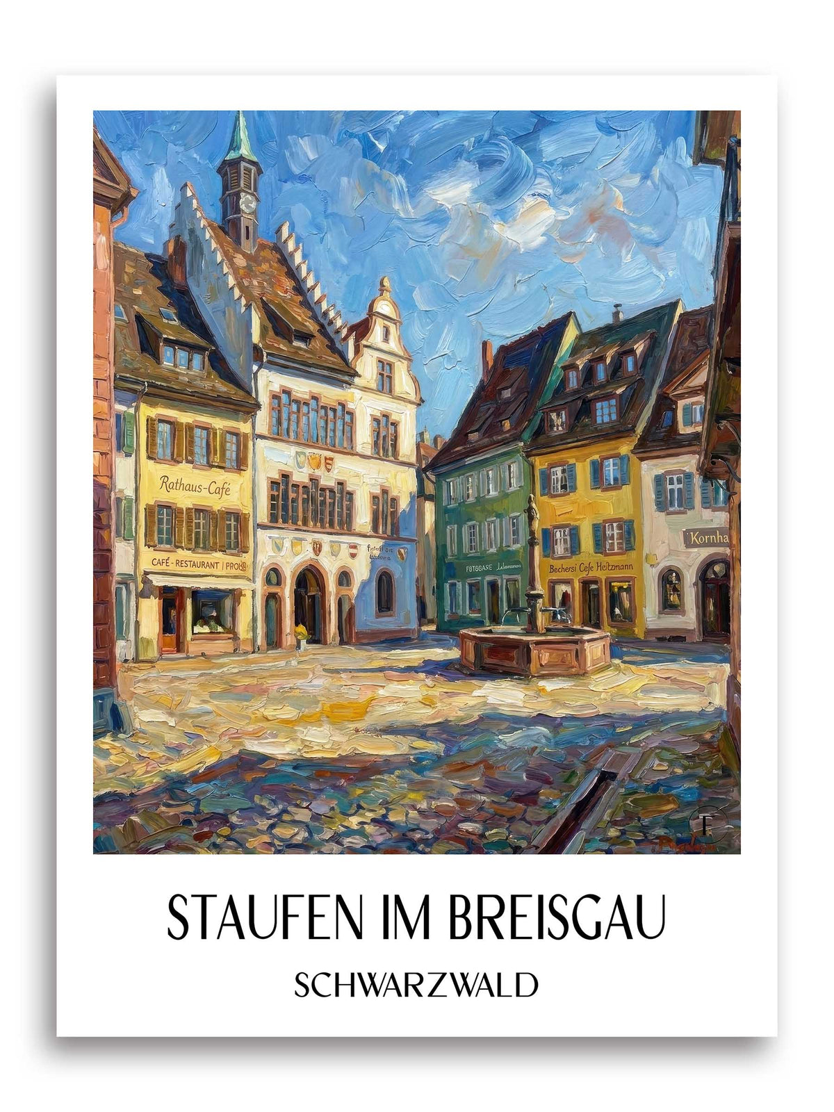 staufen-im-breisgau-schwarzwald-deutschland-poster-oil-painting-oelgemaelde