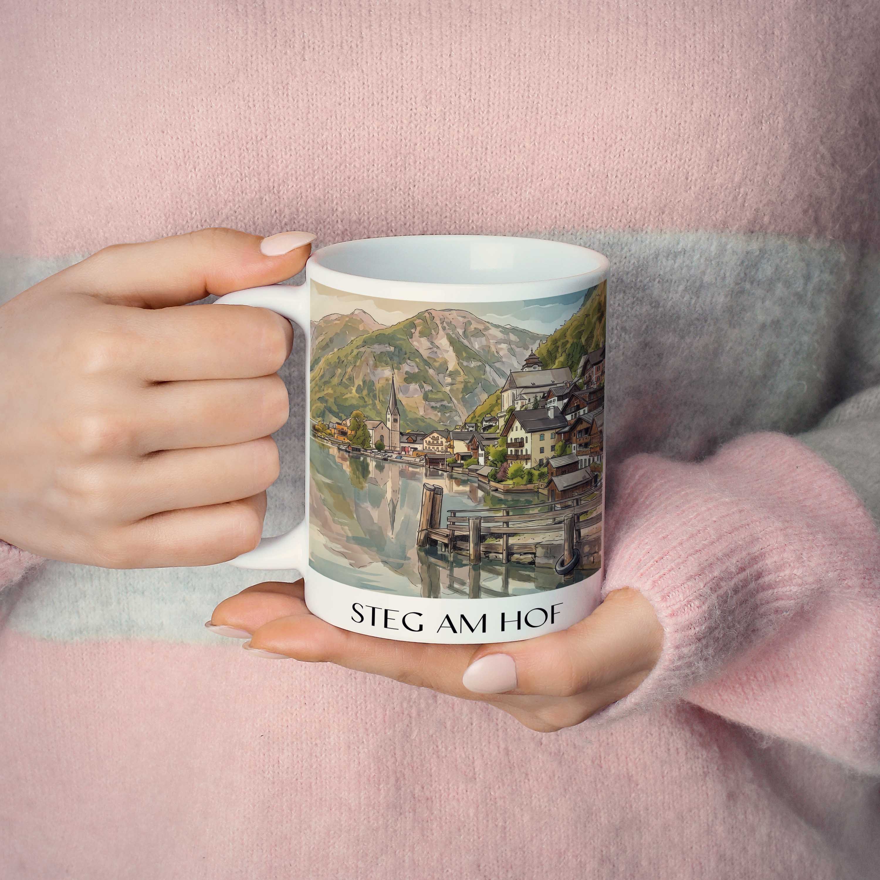 steg-am-hof-hallstatt-österreich-kaffeebecher-aquarell