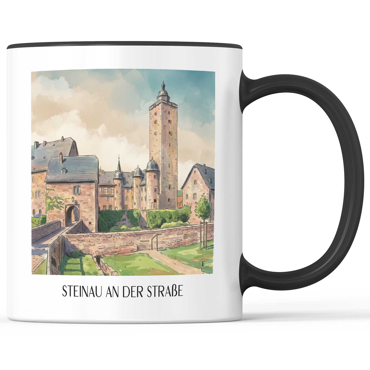 steinau-an-der-straße-spessart-deutschland-kaffeebecher-aquarell