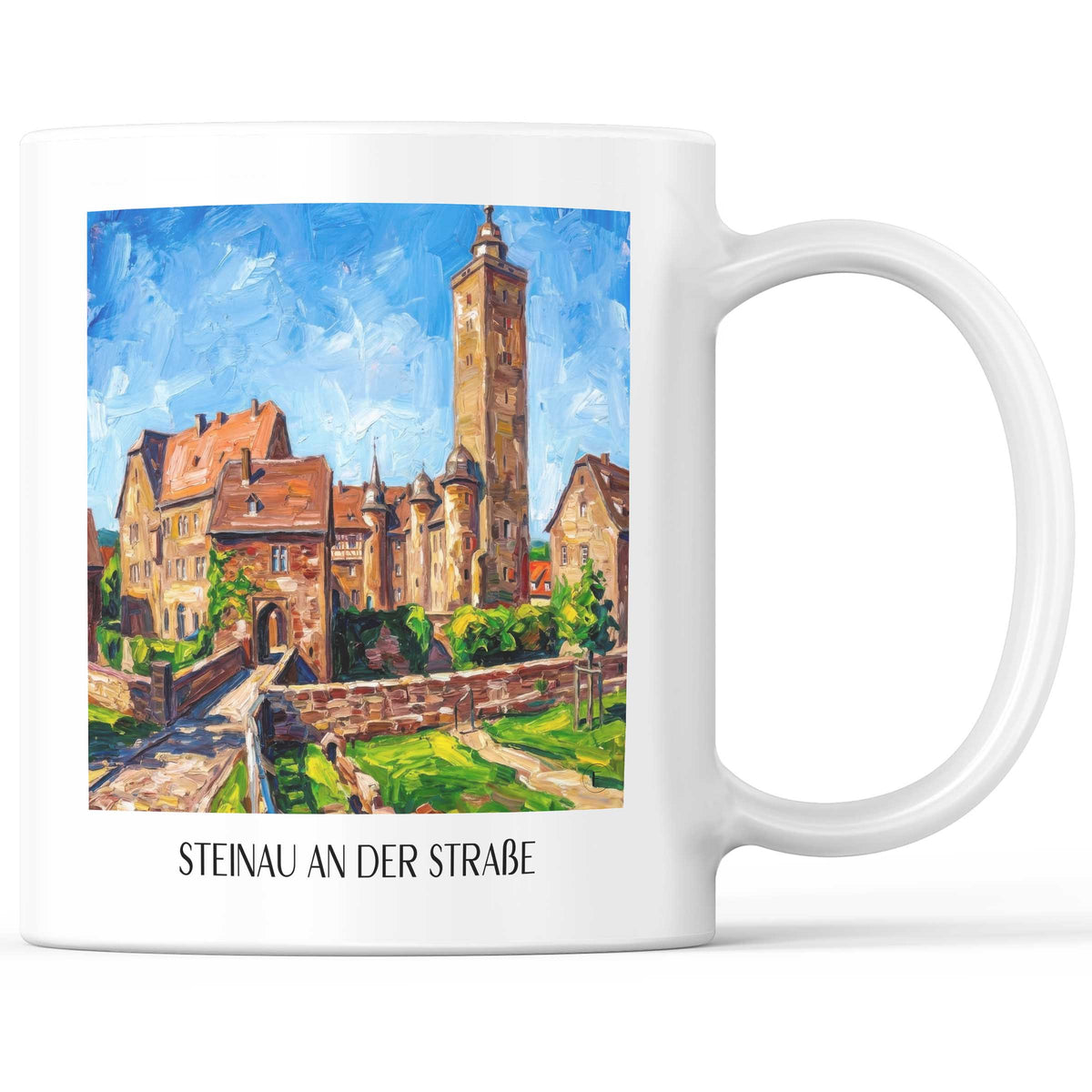 Steinau an der Straße Kaffeebecher - Spessart - Deutschland Becher - Kaffeetasse im Ölgemälde Stil - favplace