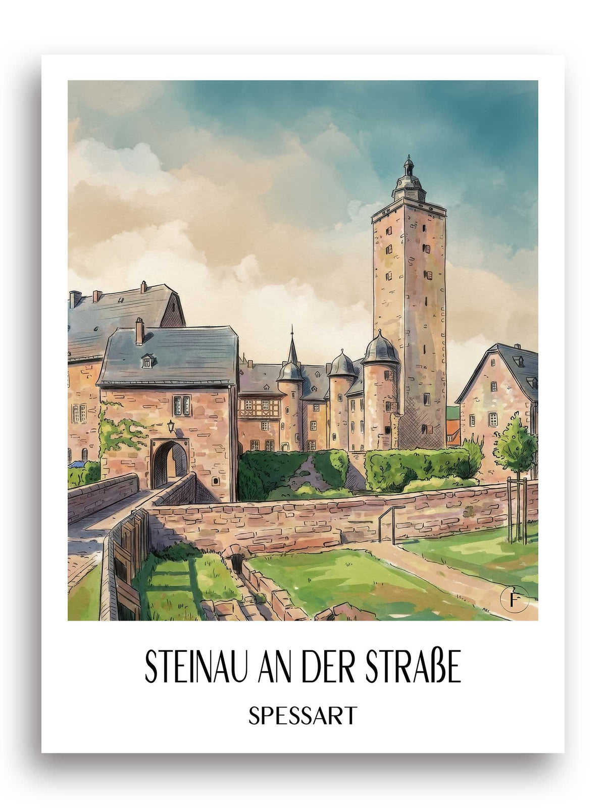 steinau-an-der-straße-spessart-deutschland-poster-aquarell