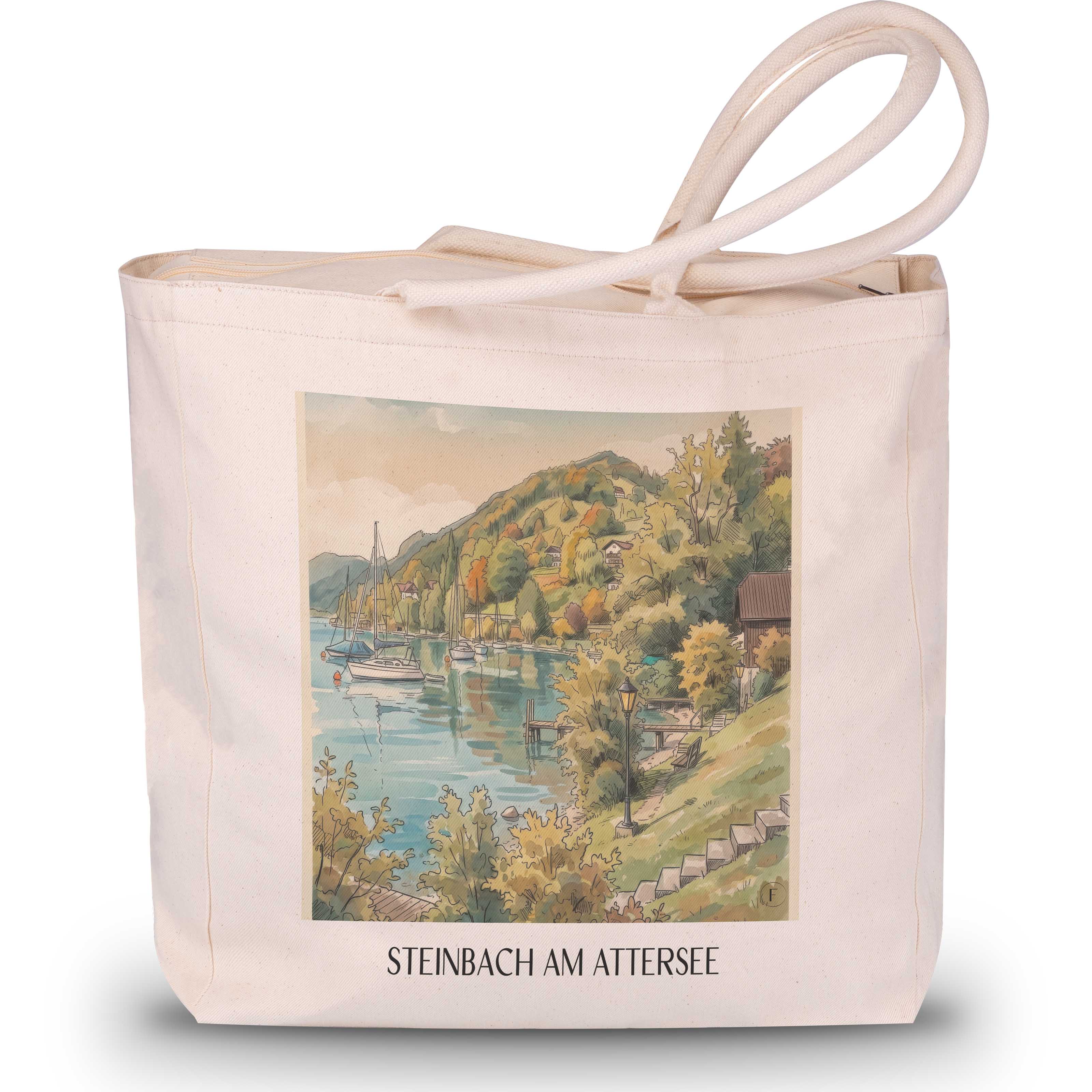 steinbach-am-attersee-österreich-österreich-einkaufstasche-aquarell