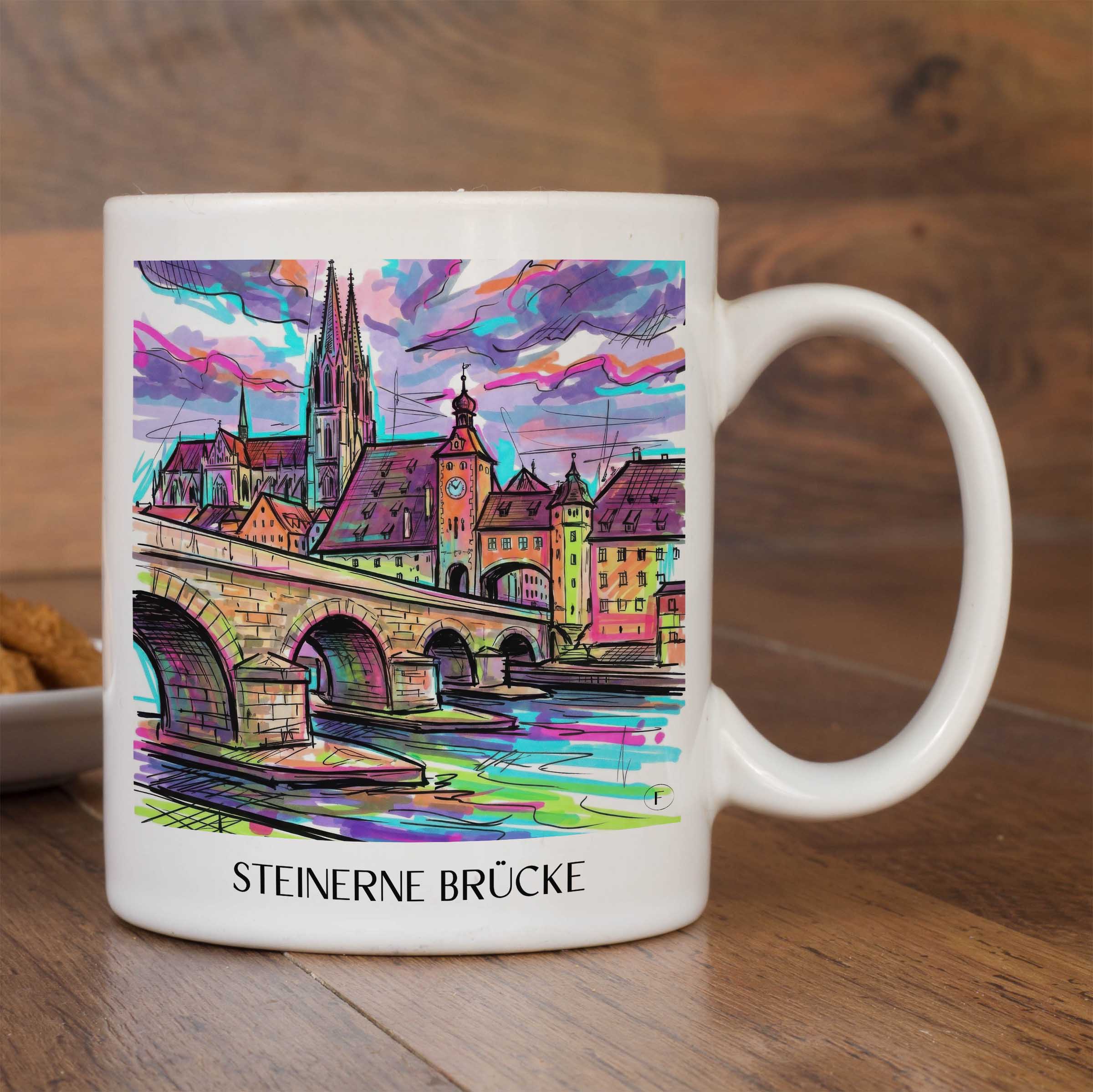 steinerne-brücke-regensburg-deutschland-kaffeebecher-graffiti