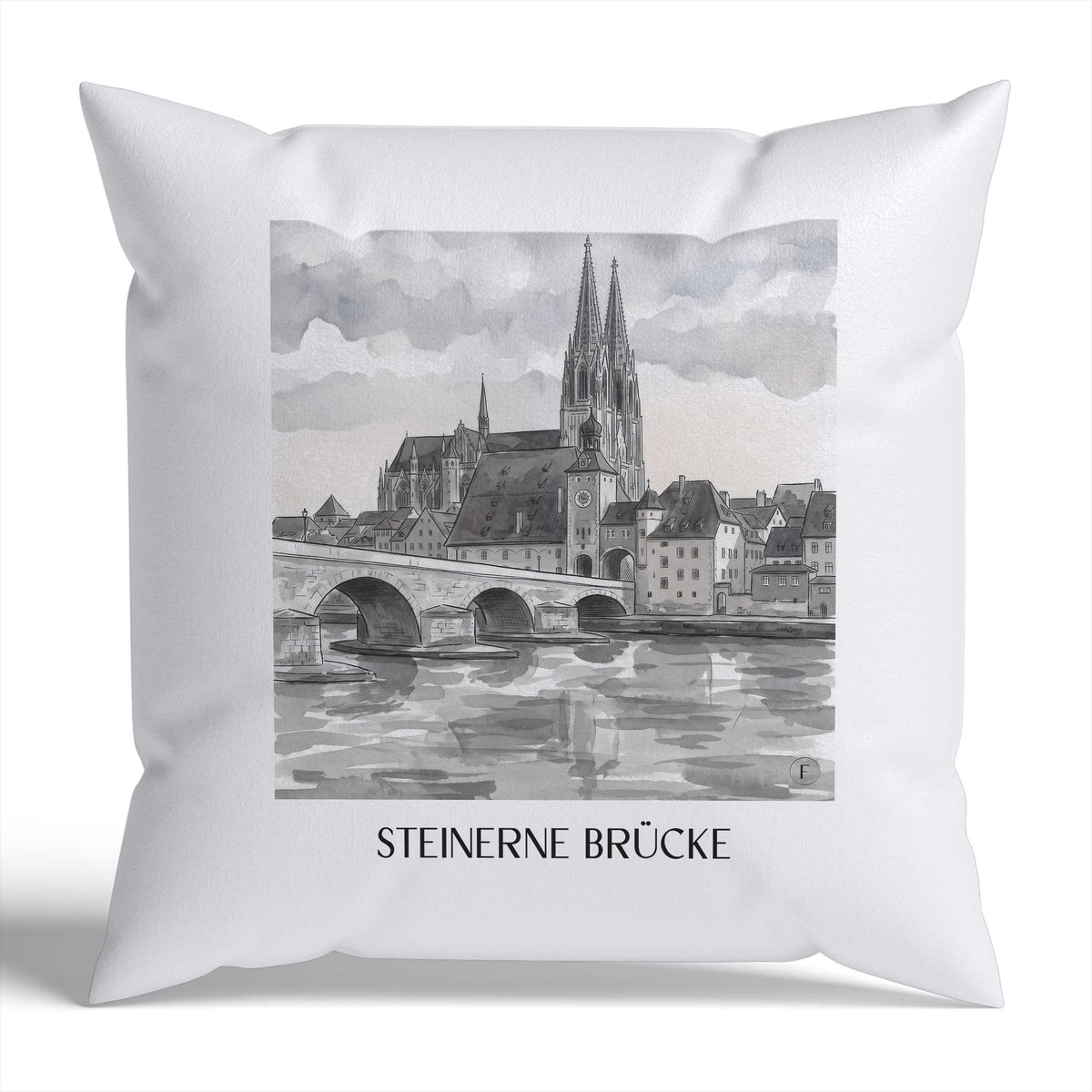 steinerne-brücke-regensburg-deutschland-kissenbezug-aquarell-schwarz-weiss