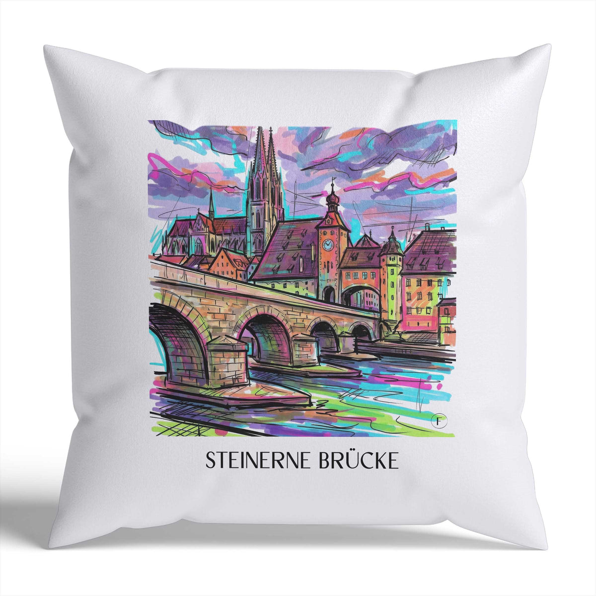 steinerne-brücke-regensburg-deutschland-kissenbezug-graffiti