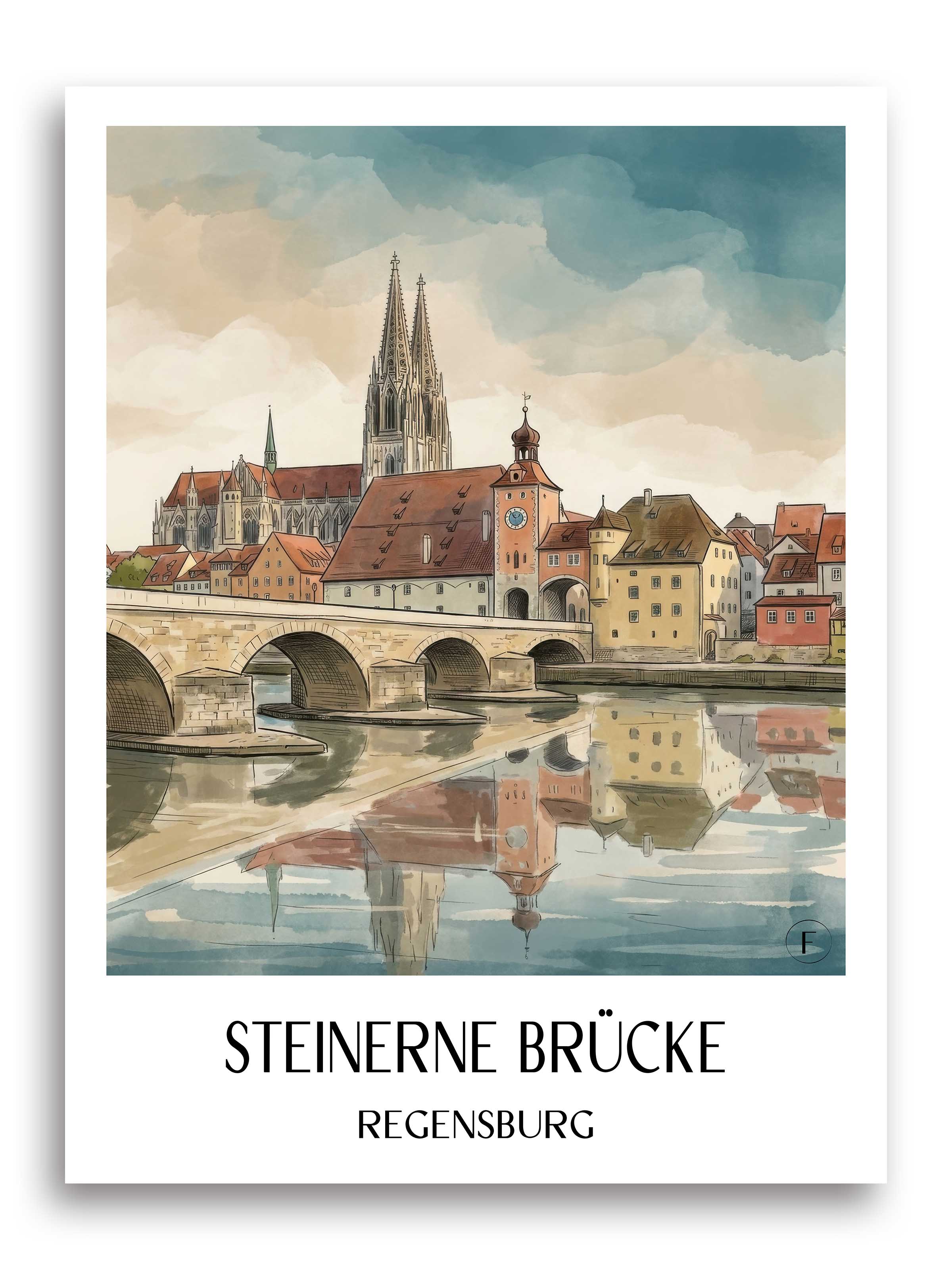 steinerne-brücke-regensburg-deutschland-poster-aquarell