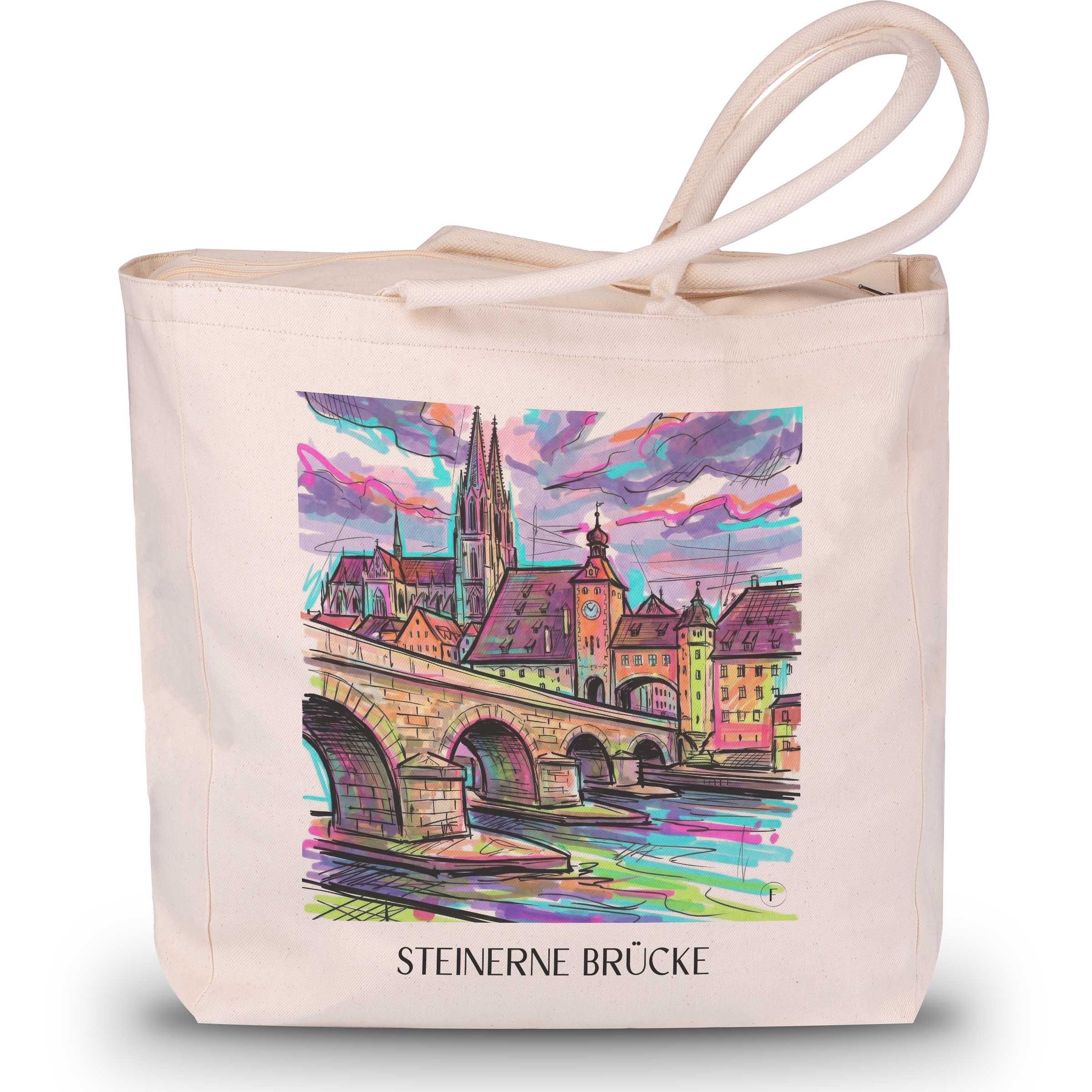 steinerne-brücke-regensburg-deutschland-einkaufstasche-graffiti
