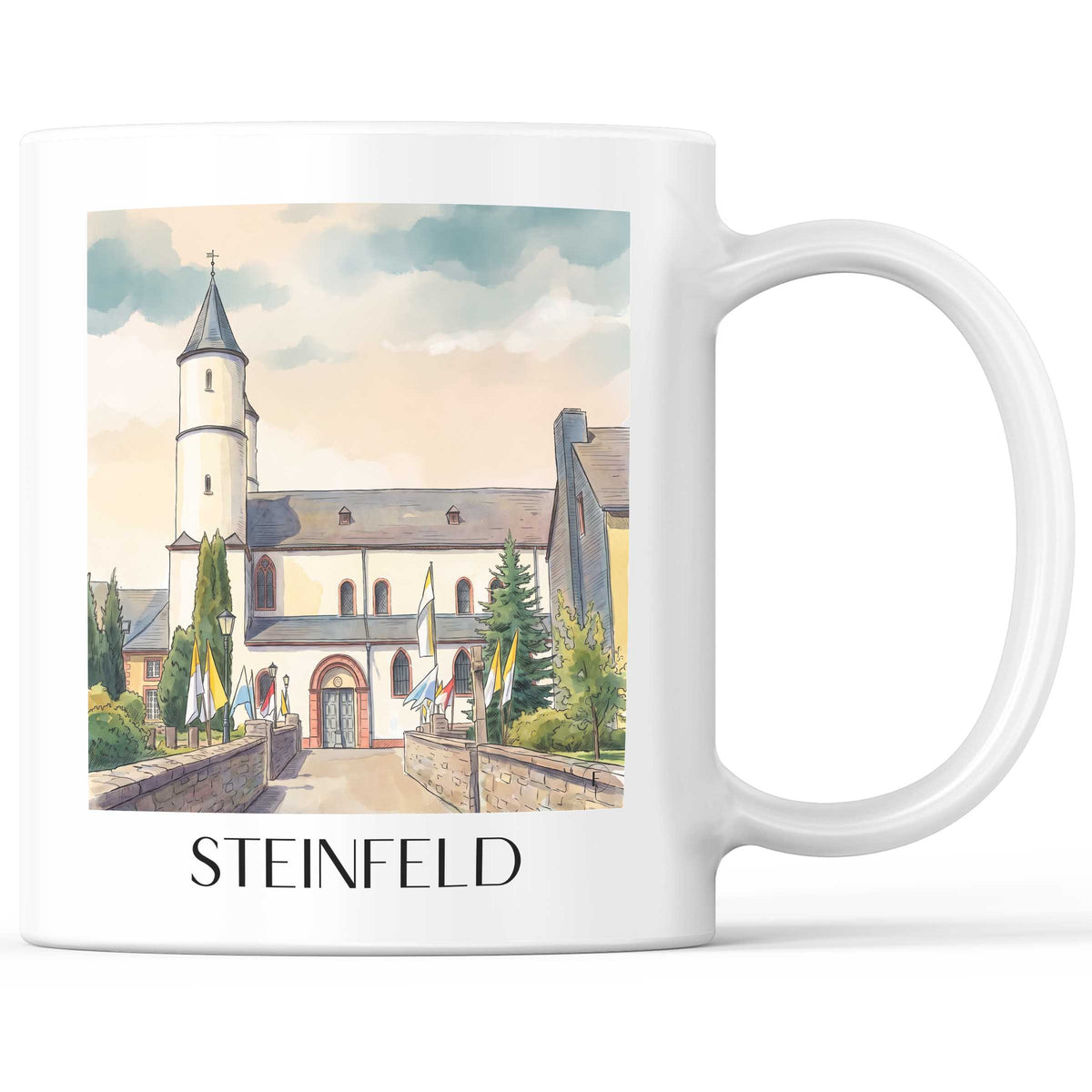 Steinfeld Kaffeebecher - Eifel - Deutschland Becher - Kaffeetasse im Aquarell Stil - favplace