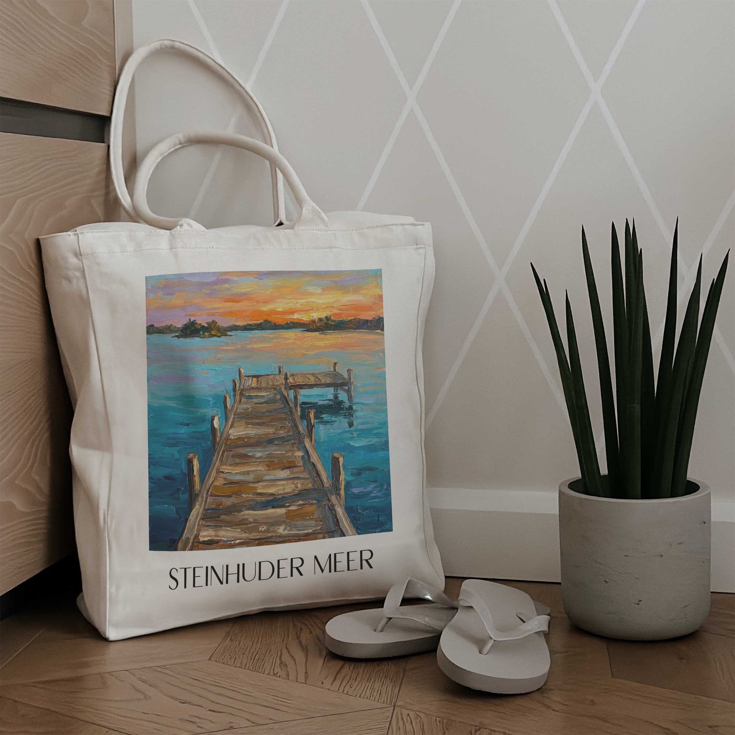 steinhuder-meer-wunstorf-deutschland-einkaufstasche-oil-painting-oelgemaelde