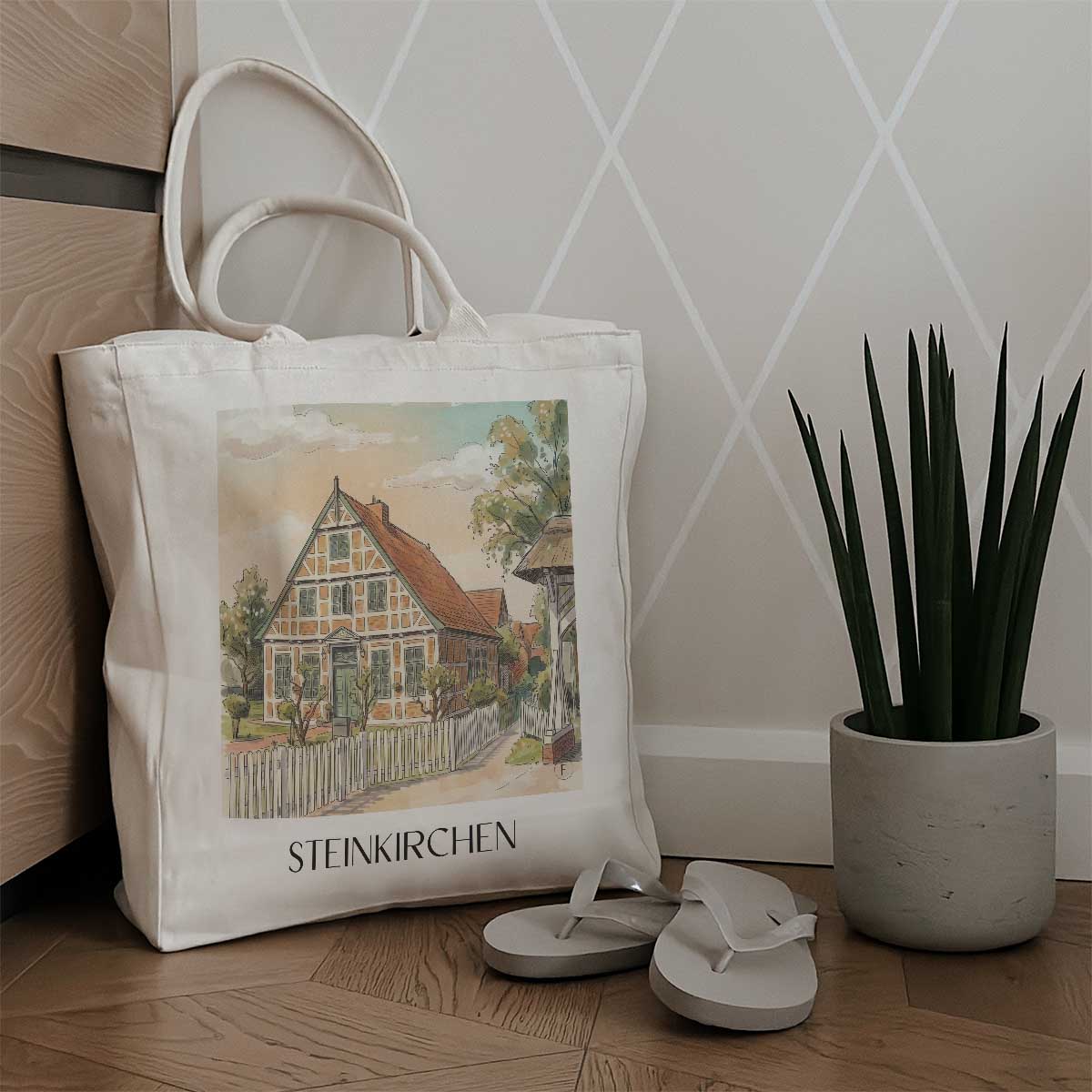 steinkirchen-niedersachsen-deutschland-einkaufstasche-aquarell