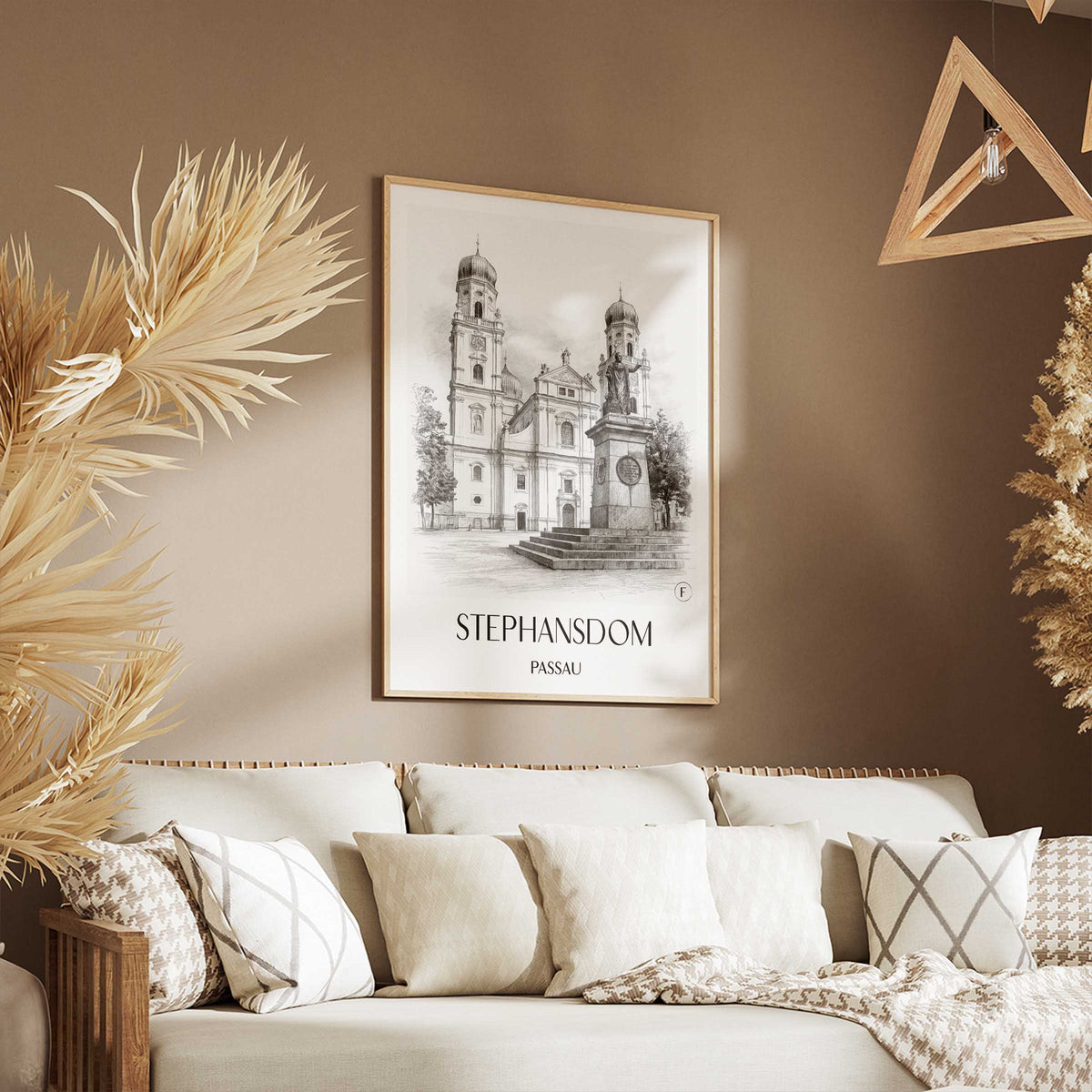 stephansdom-passau-deutschland-poster-bleistift-zeichnung-drawing