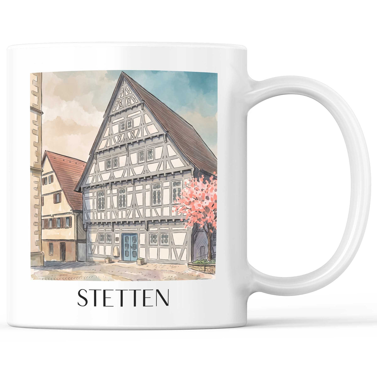 stetten-remstal-deutschland-kaffeebecher-aquarell