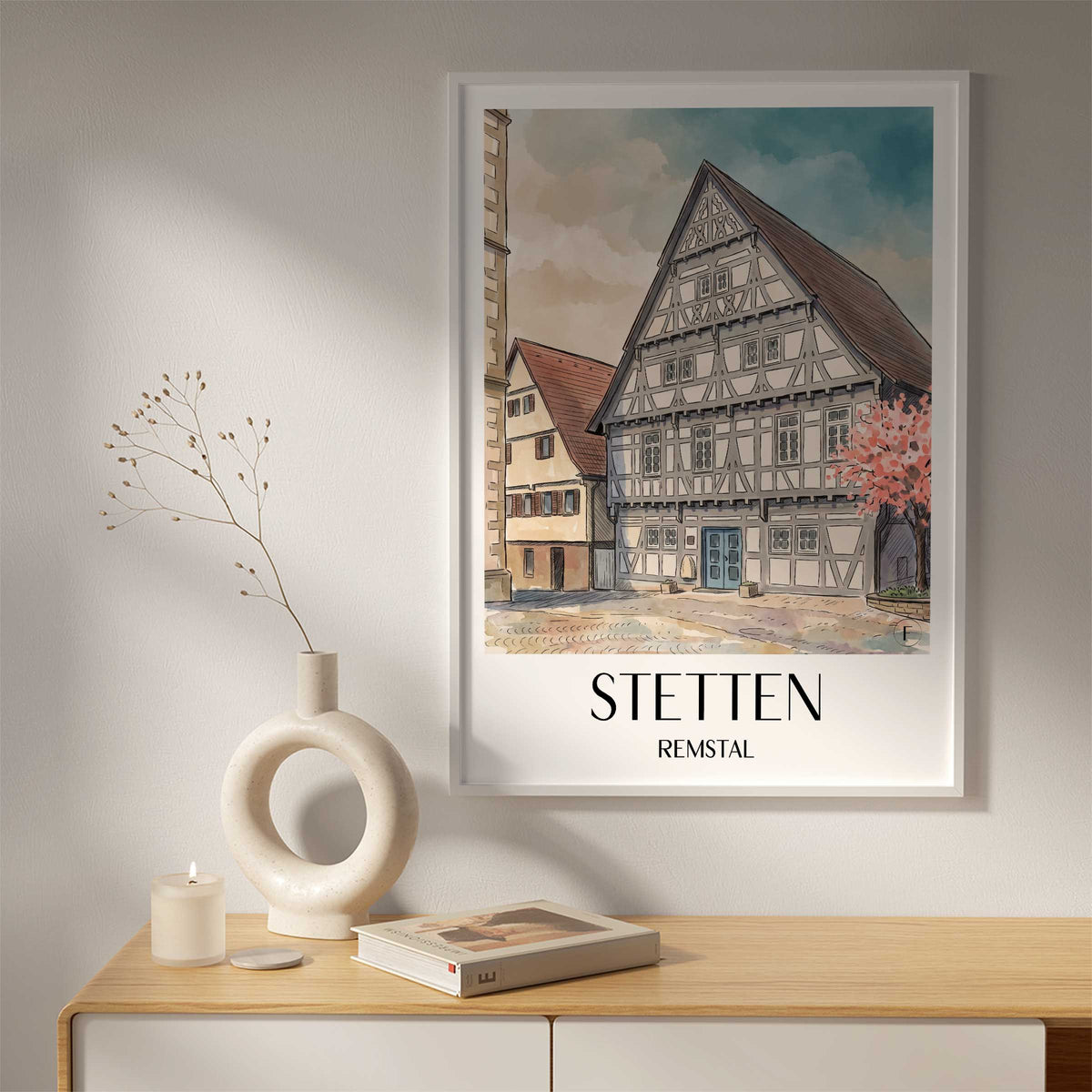 stetten-remstal-deutschland-poster-aquarell