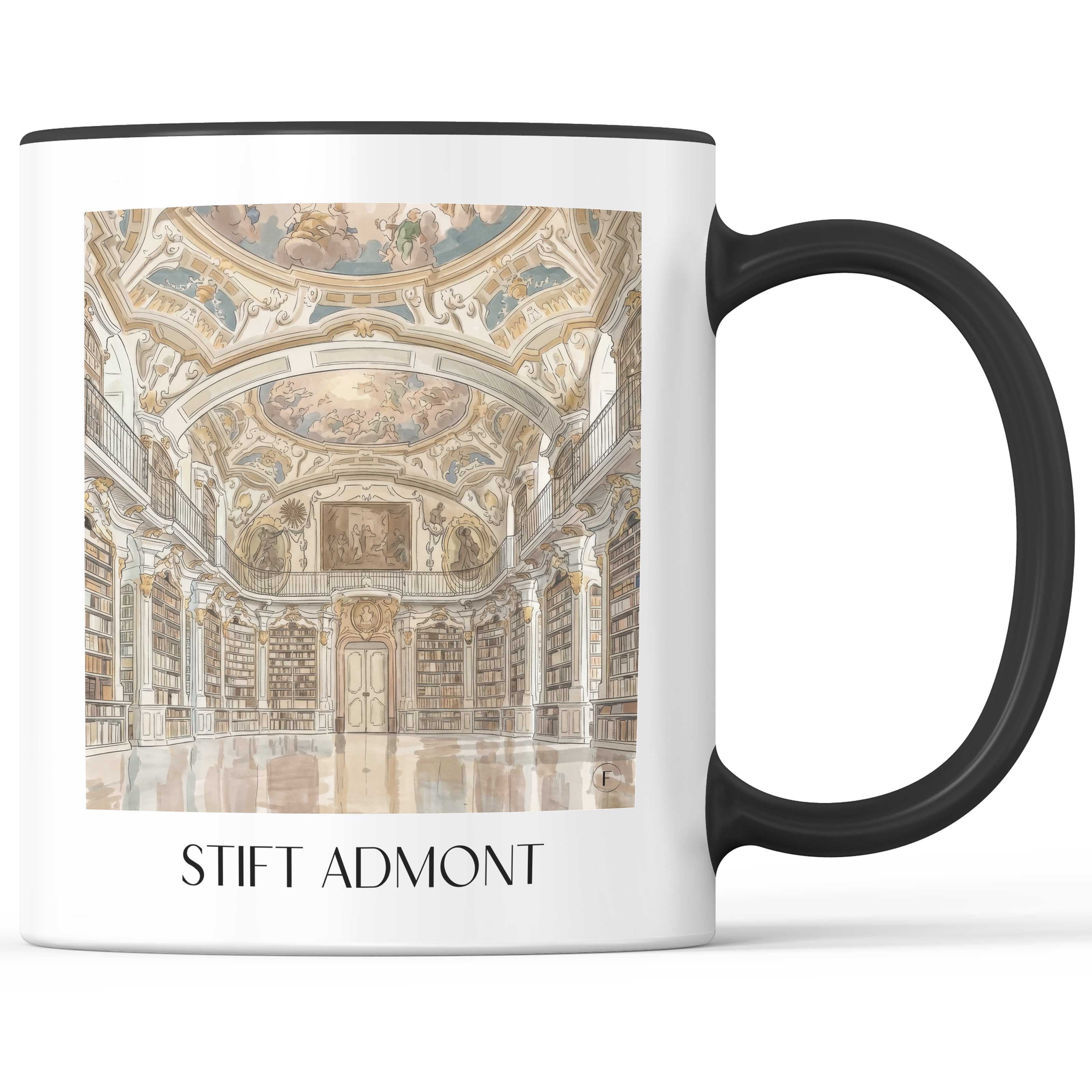 stift-admont-steiermark-österreich-kaffeebecher-aquarell