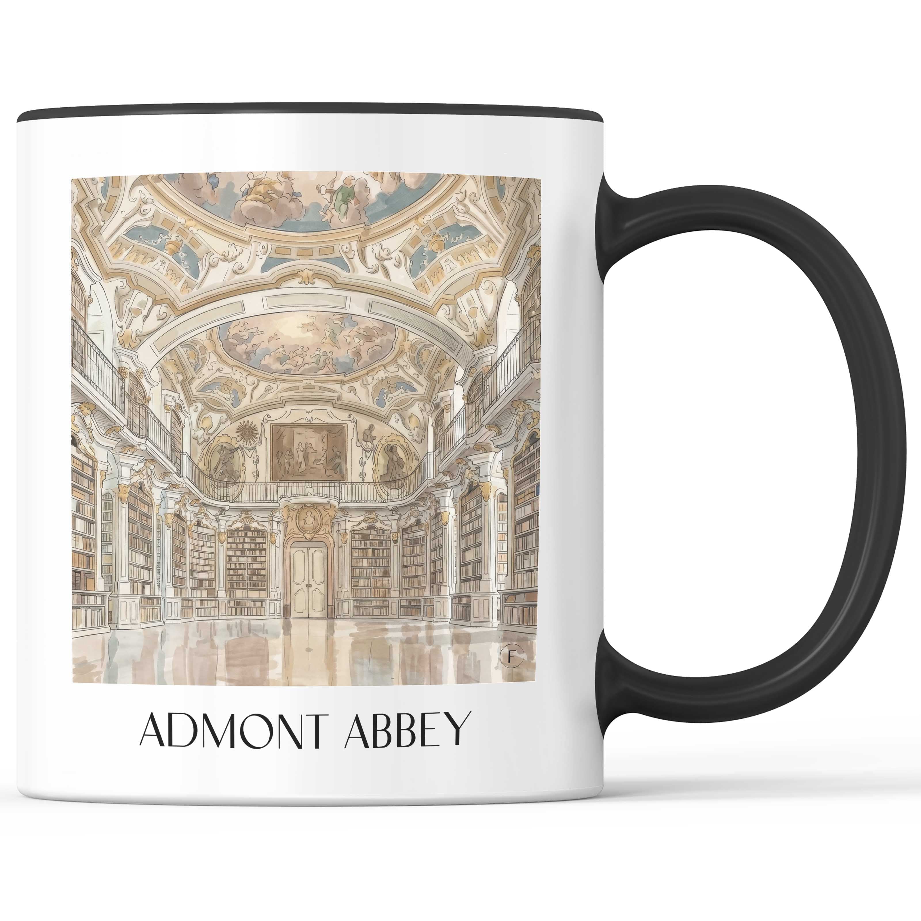 Stift Admont Kaffeebecher - Steiermark - Österreich Becher - Kaffeetasse im Aquarell Stil - favplace