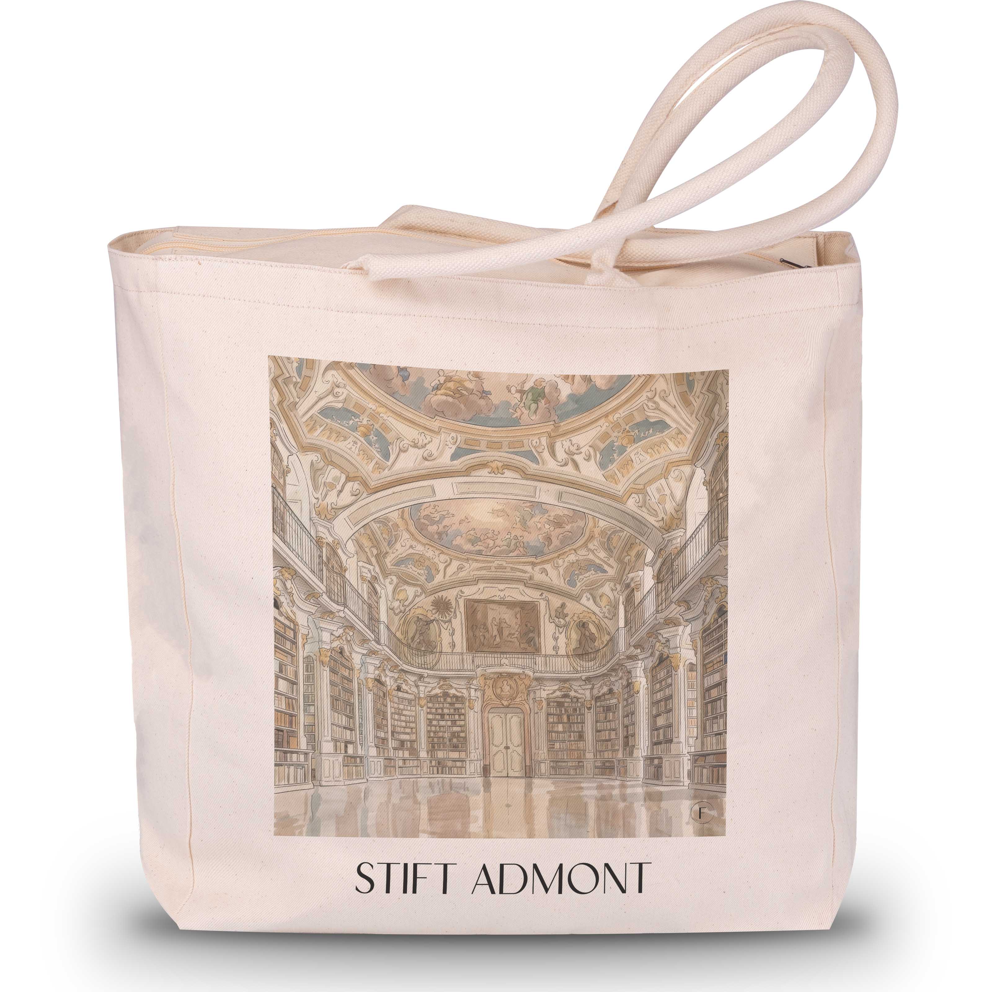 stift-admont-steiermark-österreich-einkaufstasche-aquarell