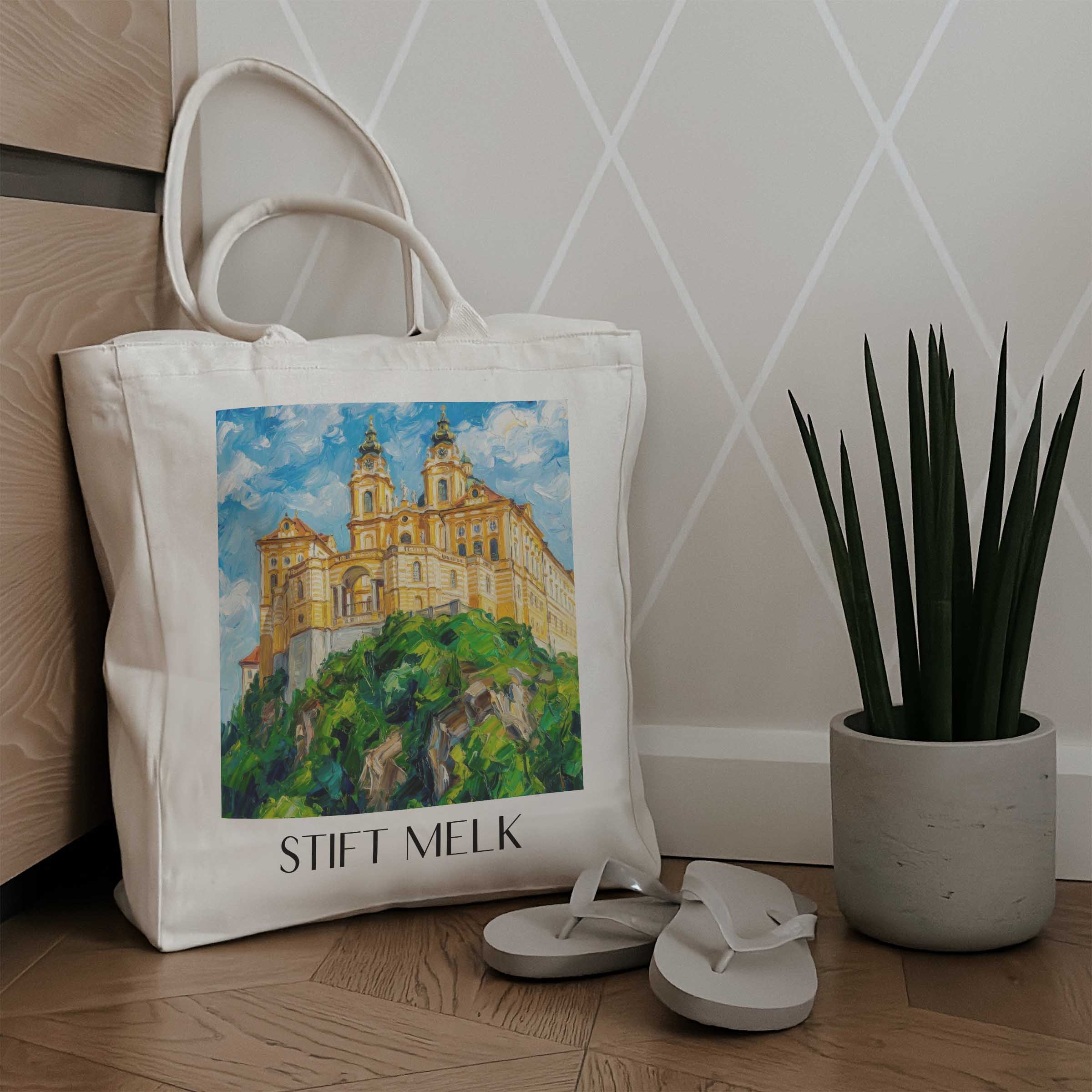 stift-melk-österreich-österreich-einkaufstasche-oil-painting-oelgemaelde