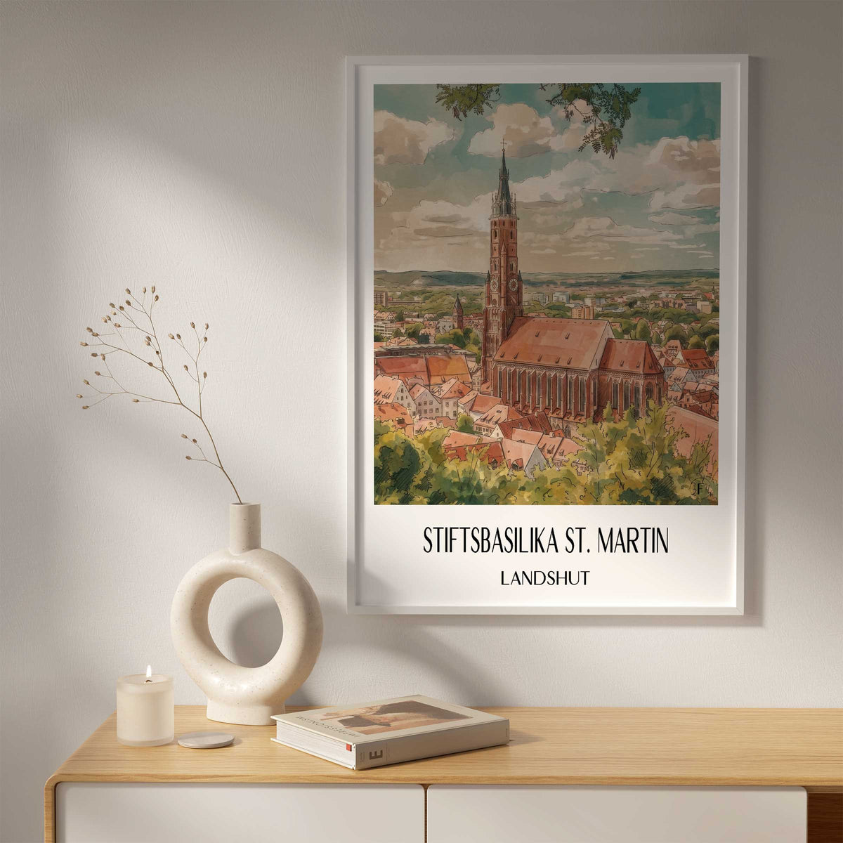 stiftsbasilika-st.-martin-landshut-deutschland-poster-aquarell