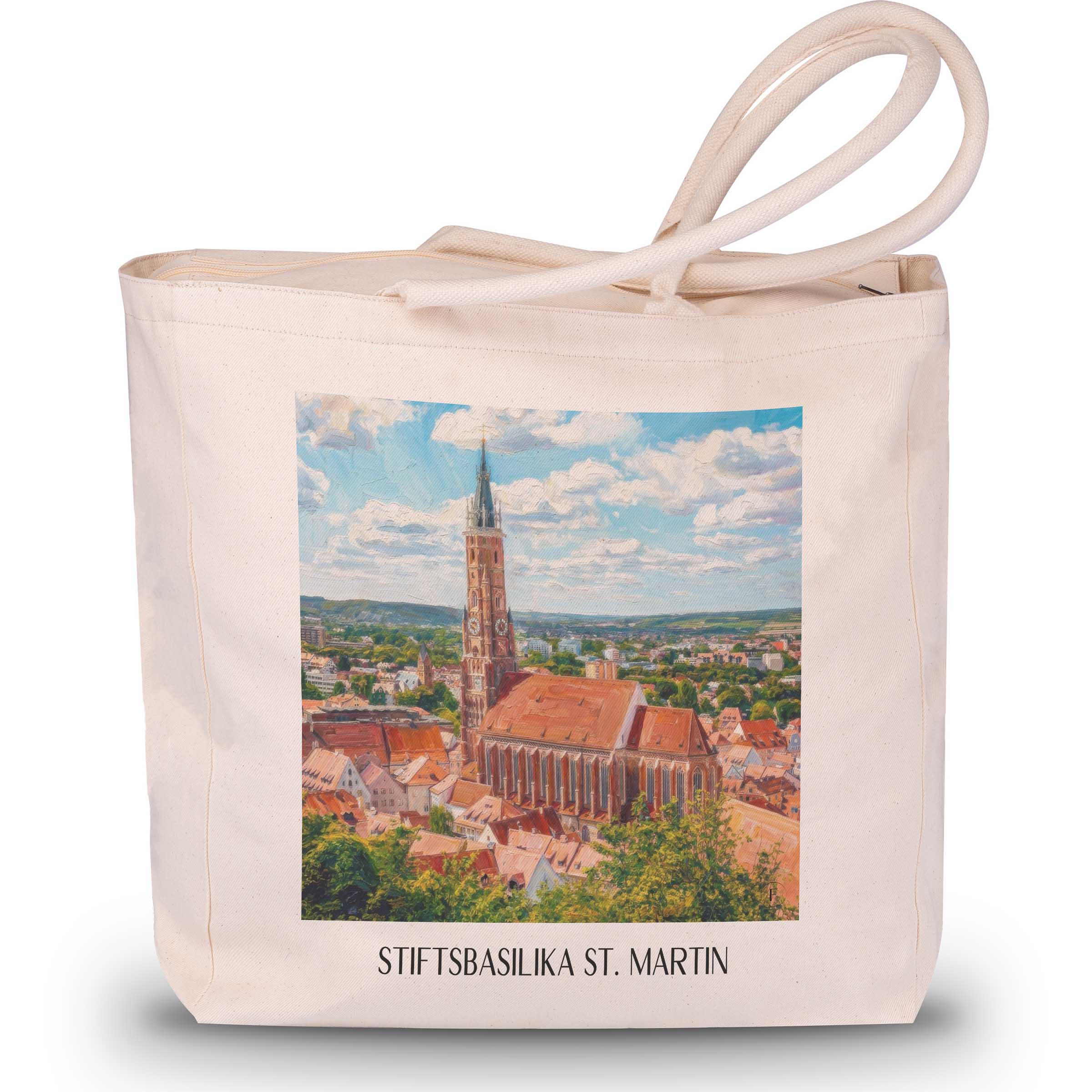 stiftsbasilika-st.-martin-landshut-deutschland-einkaufstasche-oil-painting-oelgemaelde