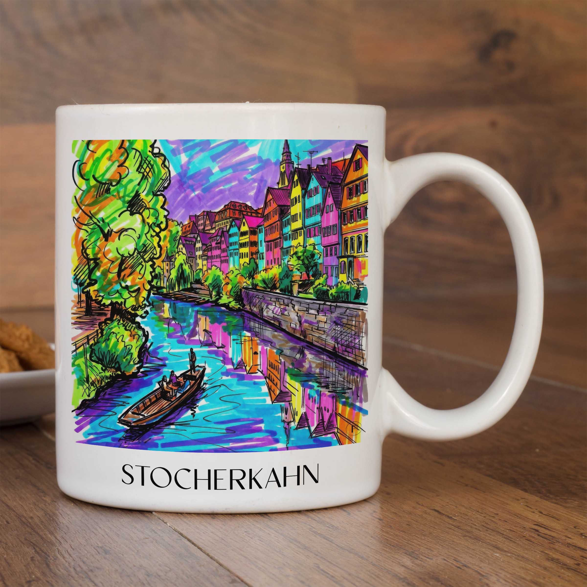 stocherkahn-tübingen-deutschland-kaffeebecher-graffiti
