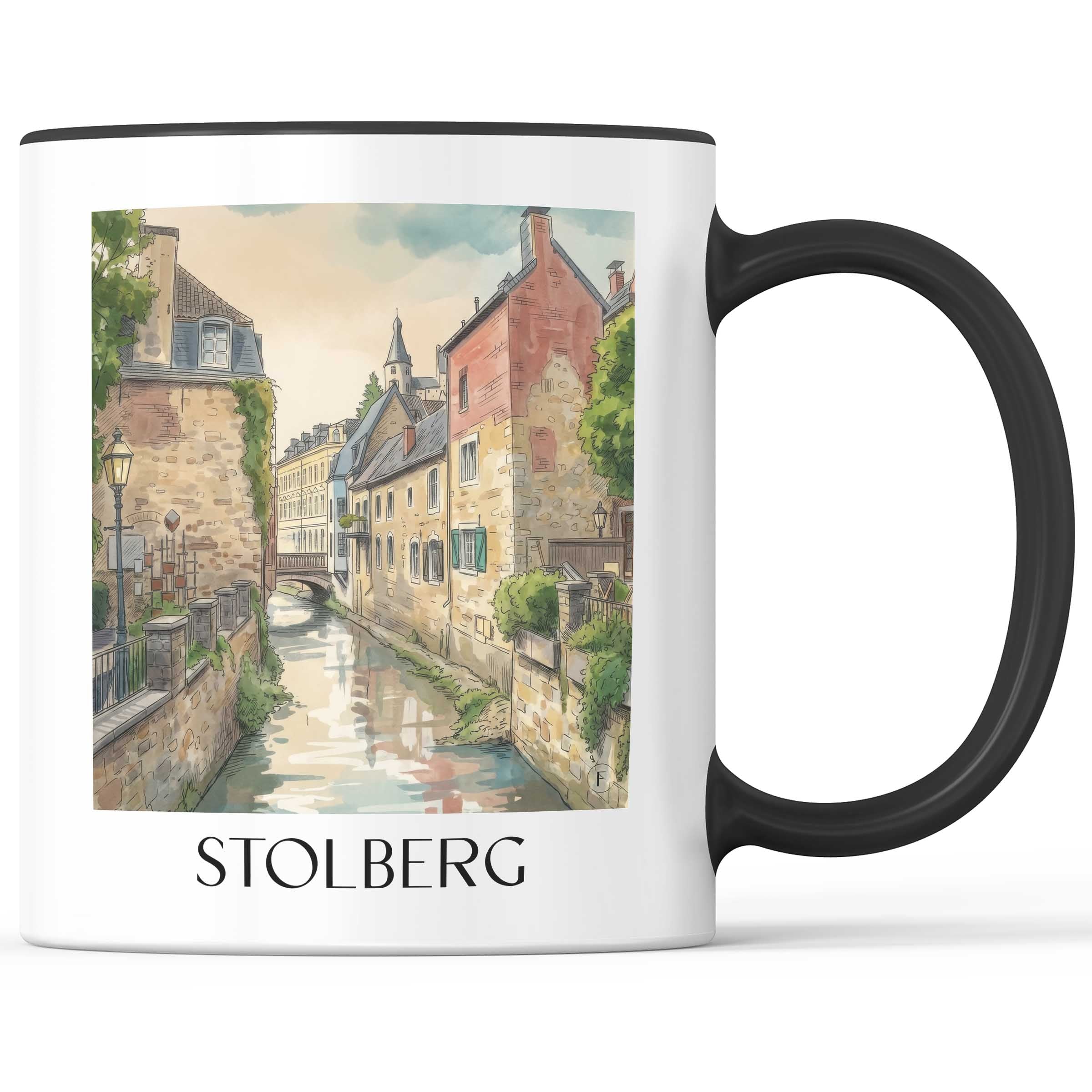 stolberg-rheinland-deutschland-kaffeebecher-aquarell