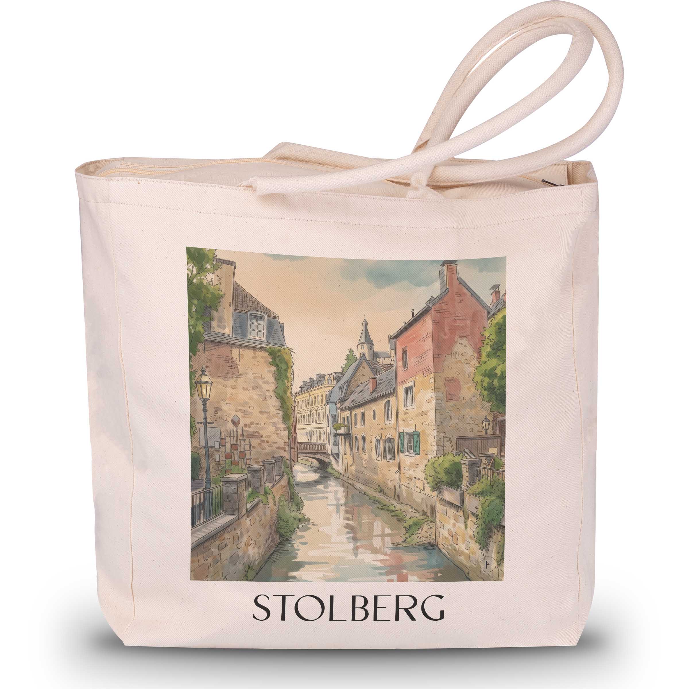 stolberg-rheinland-deutschland-einkaufstasche-aquarell