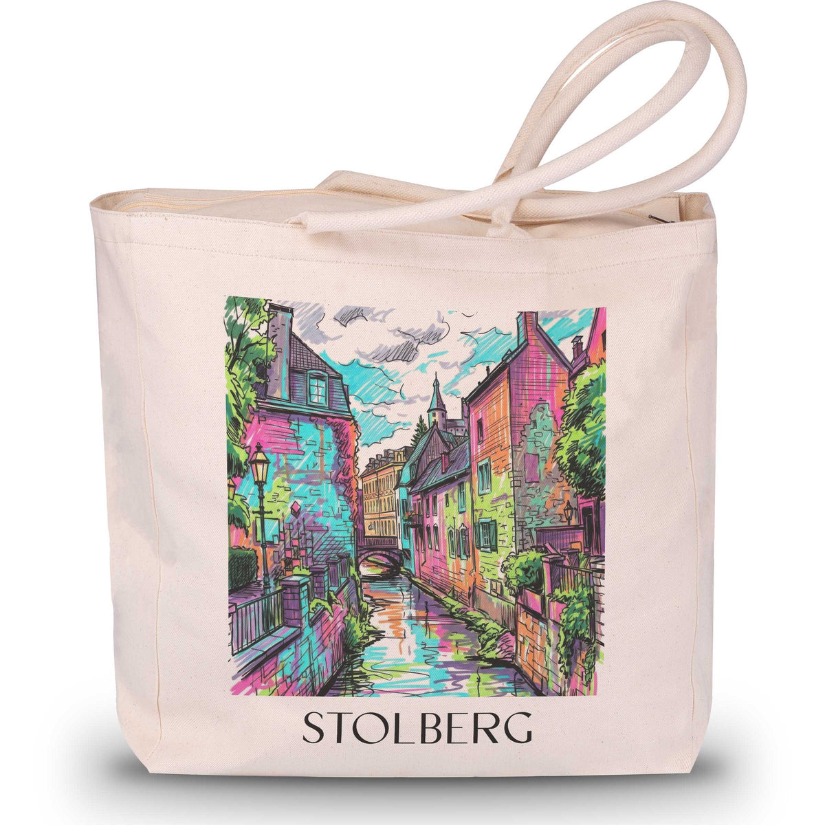 Stolberg Shopping Tasche - Rheinland - Deutschland Tote Bag - Einkaufstasche im Tag Graffiti Stil - favplace