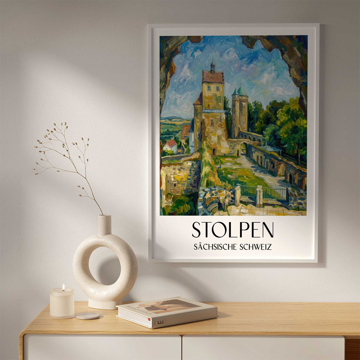 stolpen-sächsische-schweiz-deutschland-poster-oil-painting-oelgemaelde
