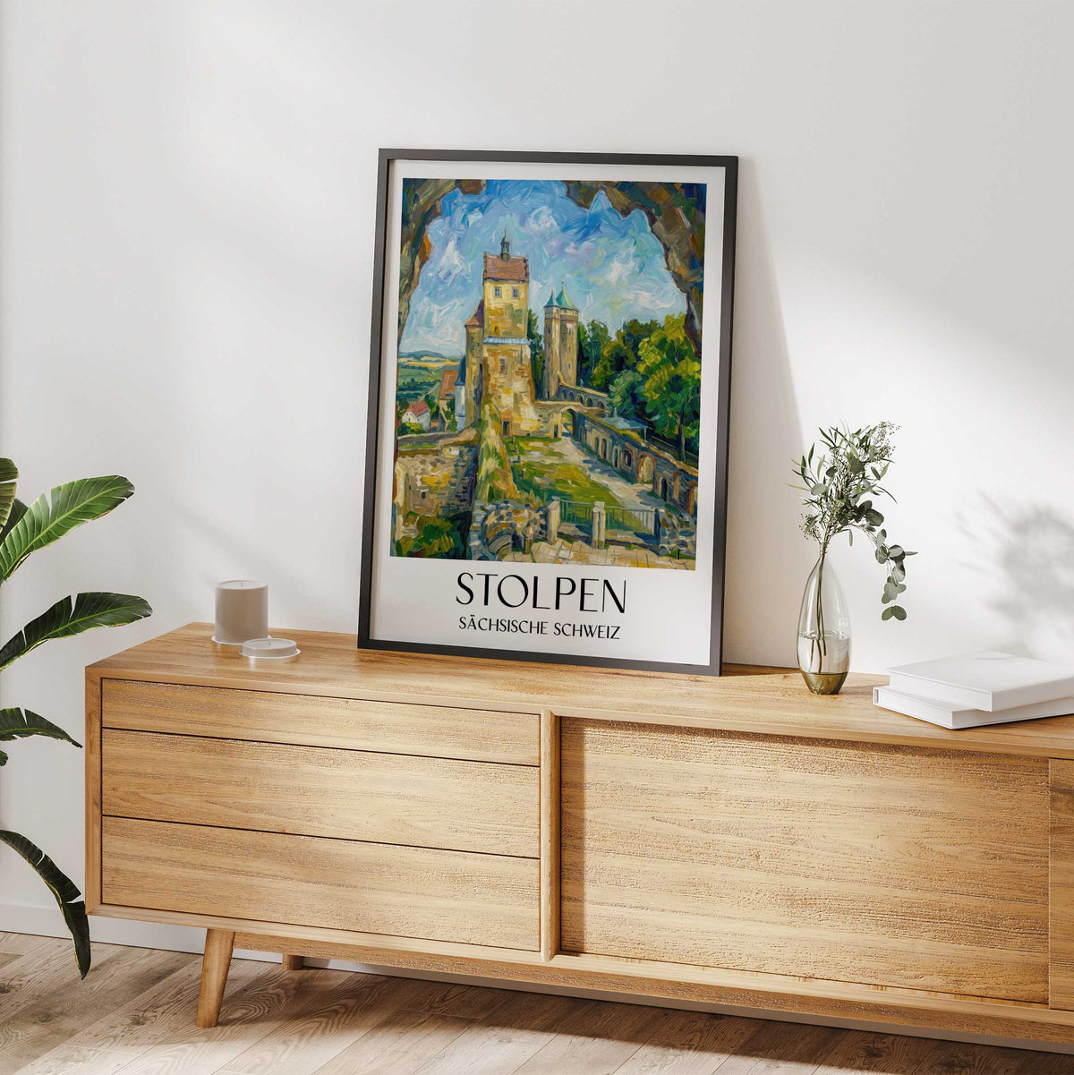 stolpen-sächsische-schweiz-deutschland-poster-oil-painting-oelgemaelde