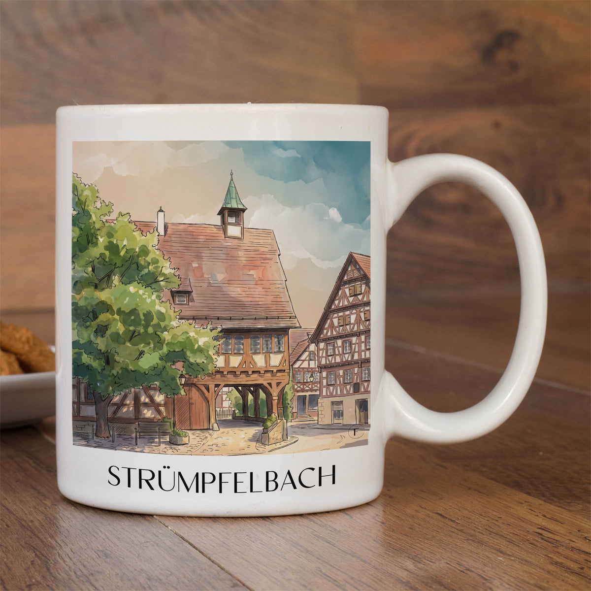 strümpfelbach-remstal-deutschland-kaffeebecher-aquarell