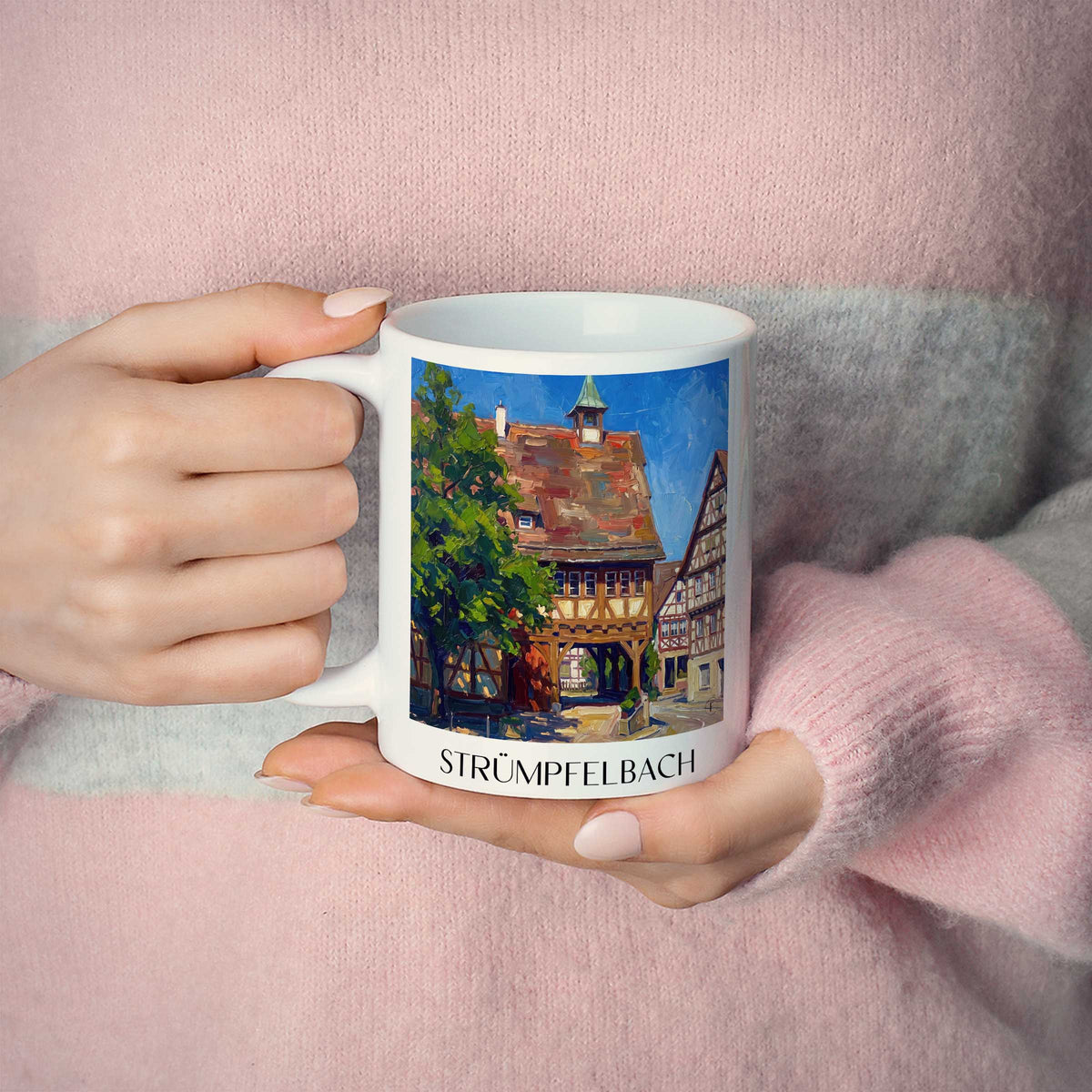 strümpfelbach-remstal-deutschland-kaffeebecher-oil-painting-oelgemaelde