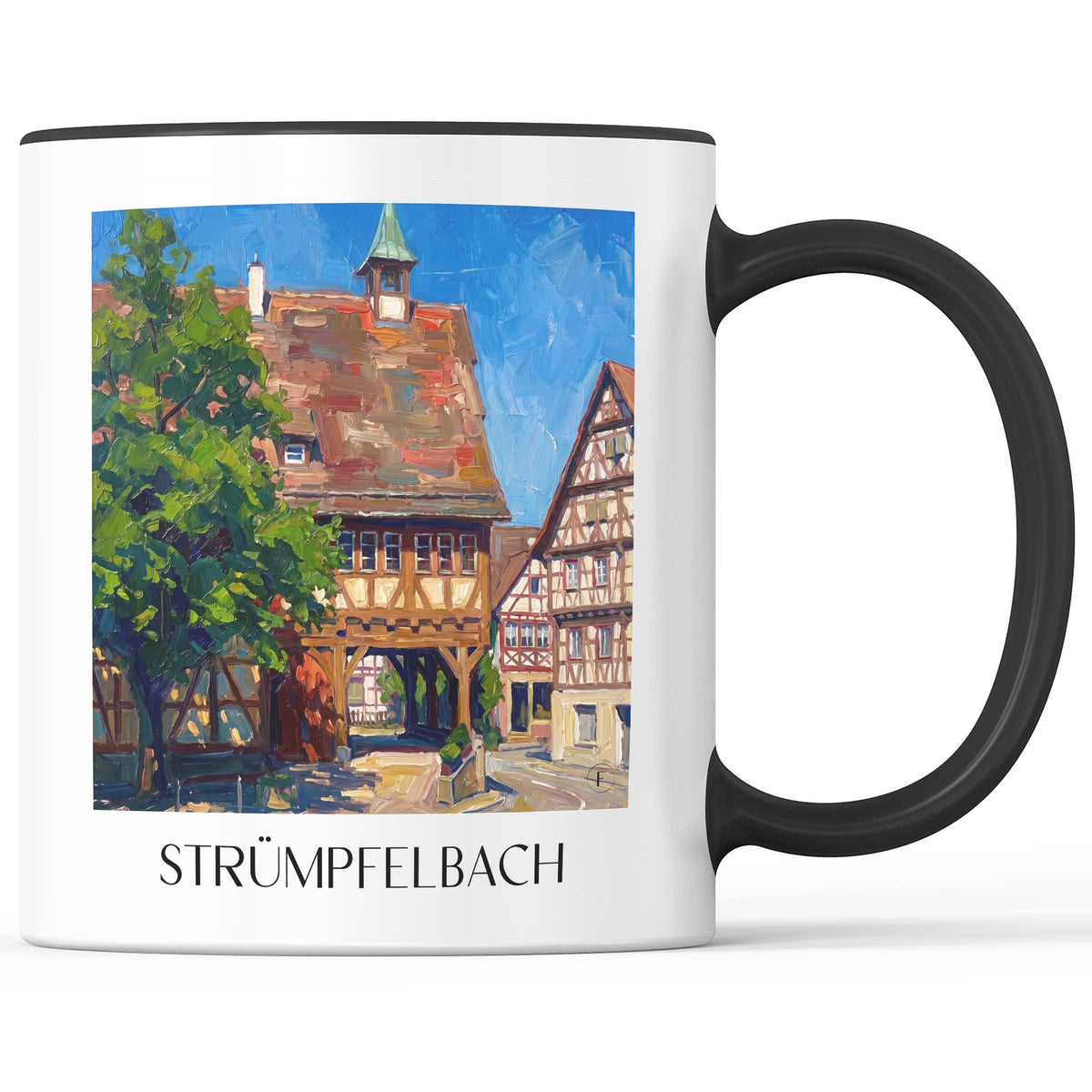 strümpfelbach-remstal-deutschland-kaffeebecher-oil-painting-oelgemaelde