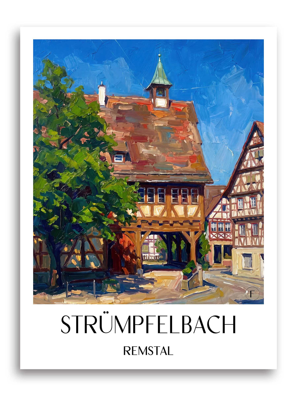 strümpfelbach-remstal-deutschland-poster-oil-painting-oelgemaelde
