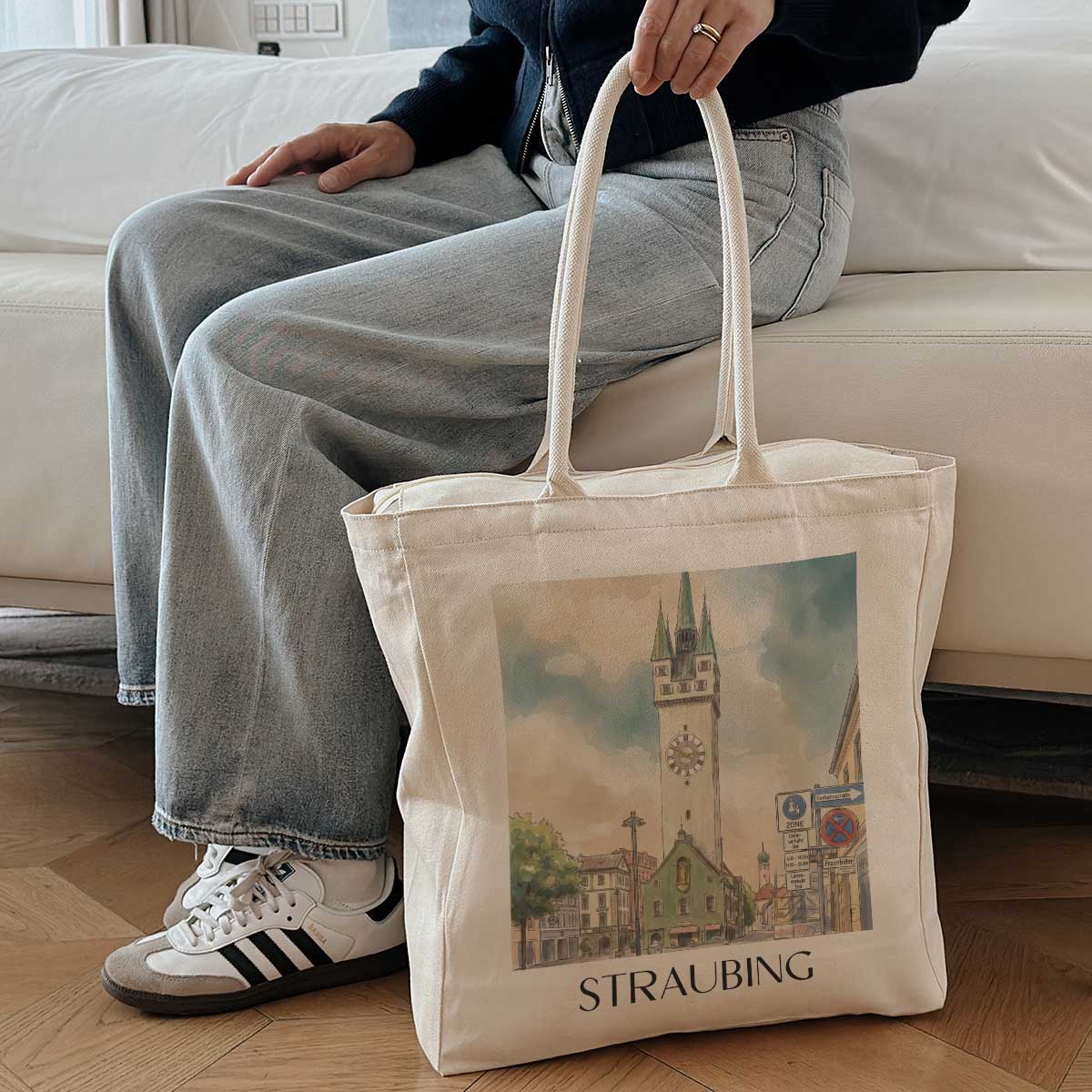 straubing-niederbayern-deutschland-einkaufstasche-aquarell