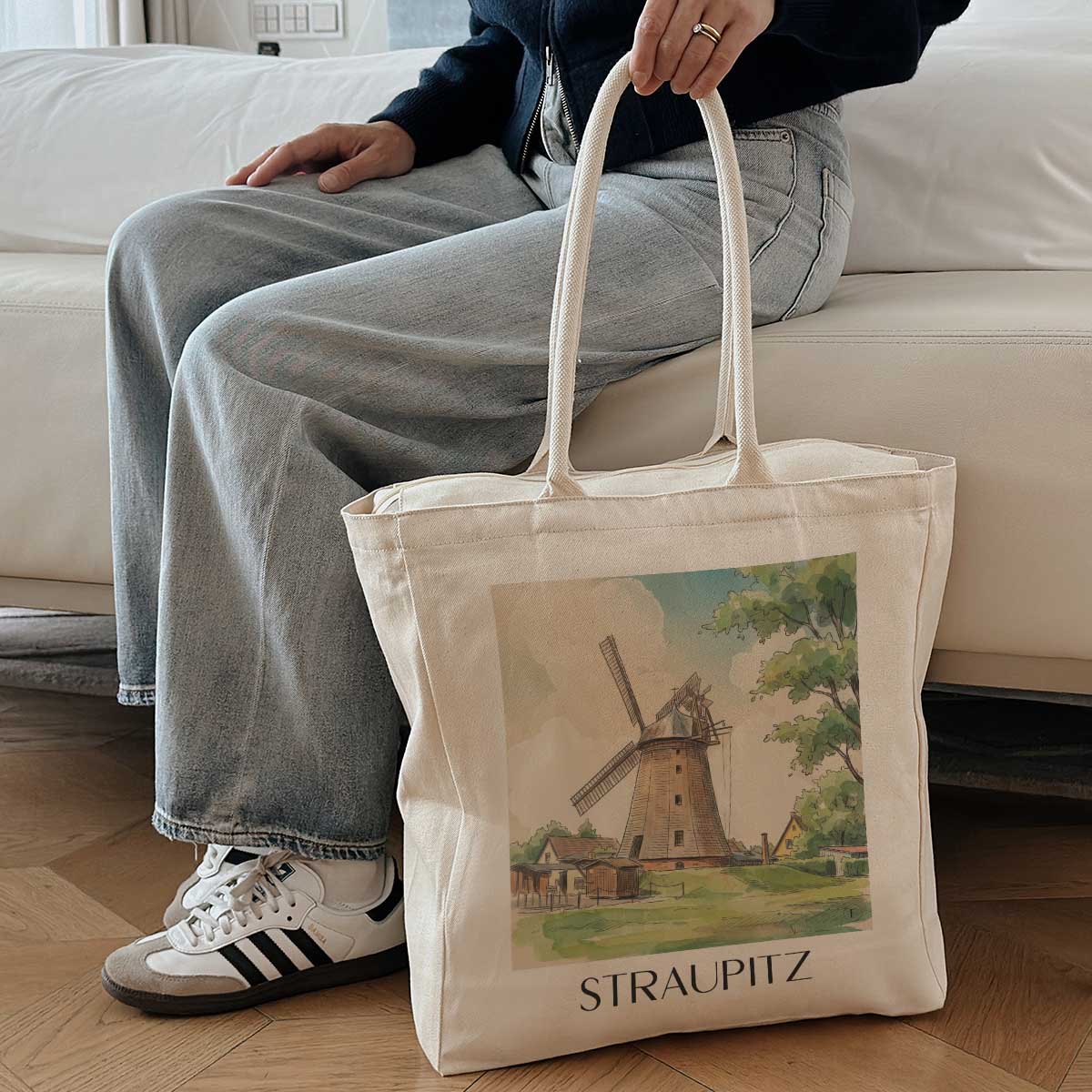 straupitz-spreewald-deutschland-einkaufstasche-aquarell