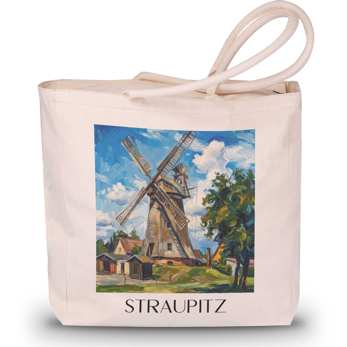 straupitz-spreewald-deutschland-einkaufstasche-oil-painting-oelgemaelde