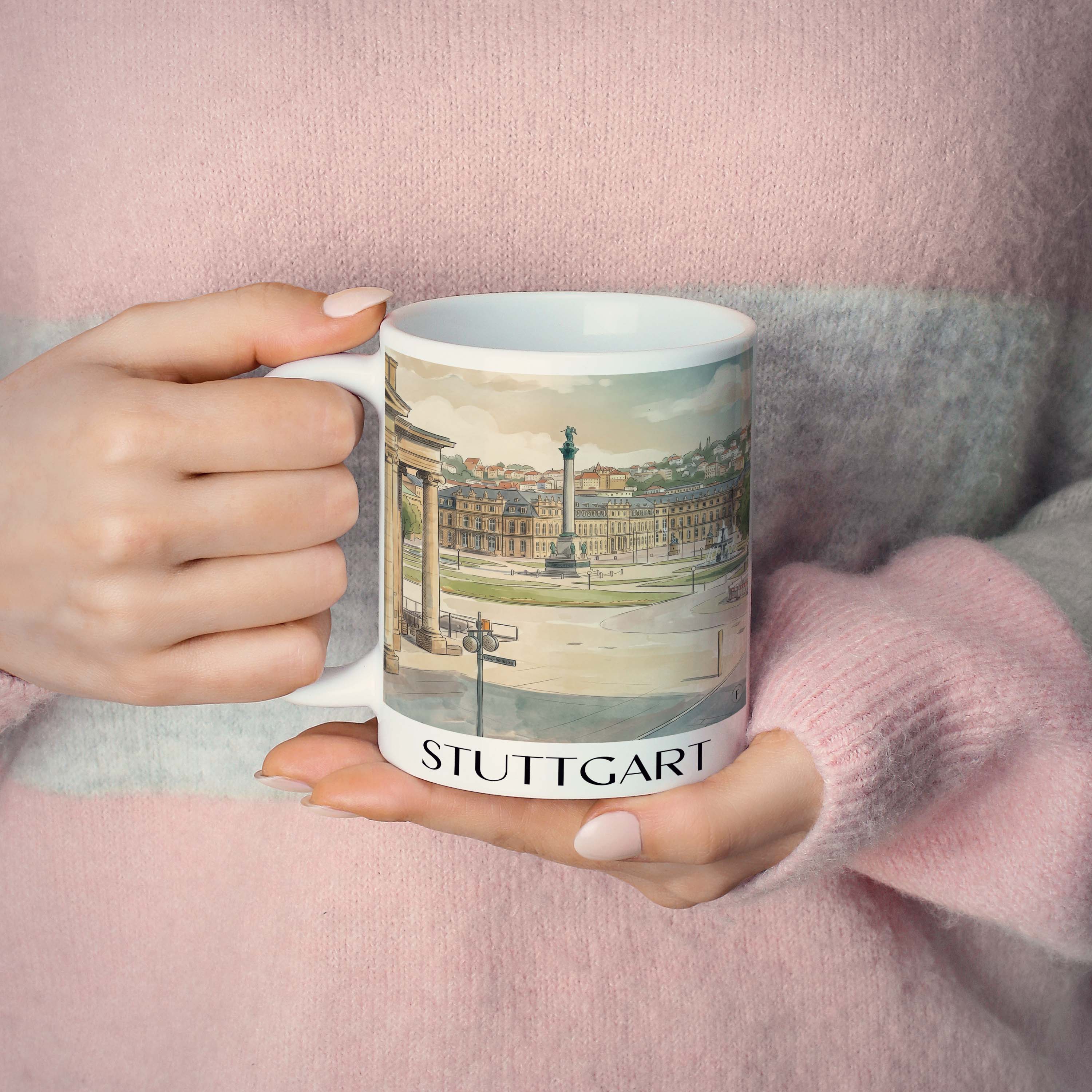 stuttgart-deutschland-kaffeebecher-aquarell
