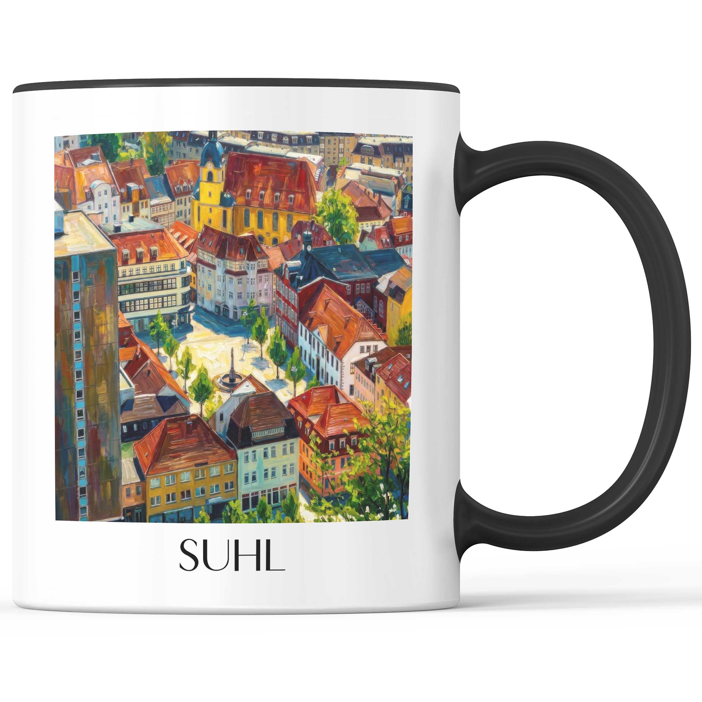 suhl-thüringen-deutschland-kaffeebecher-oil-painting-oelgemaelde