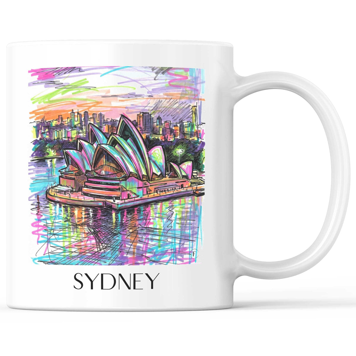 Sydney - Australien Becher - Kaffeetasse im Tag Graffiti Stil - favplace
