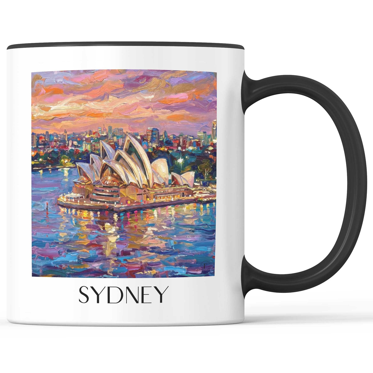 Sydney - Australien Becher - Kaffeetasse im Ölgemälde Stil - favplace