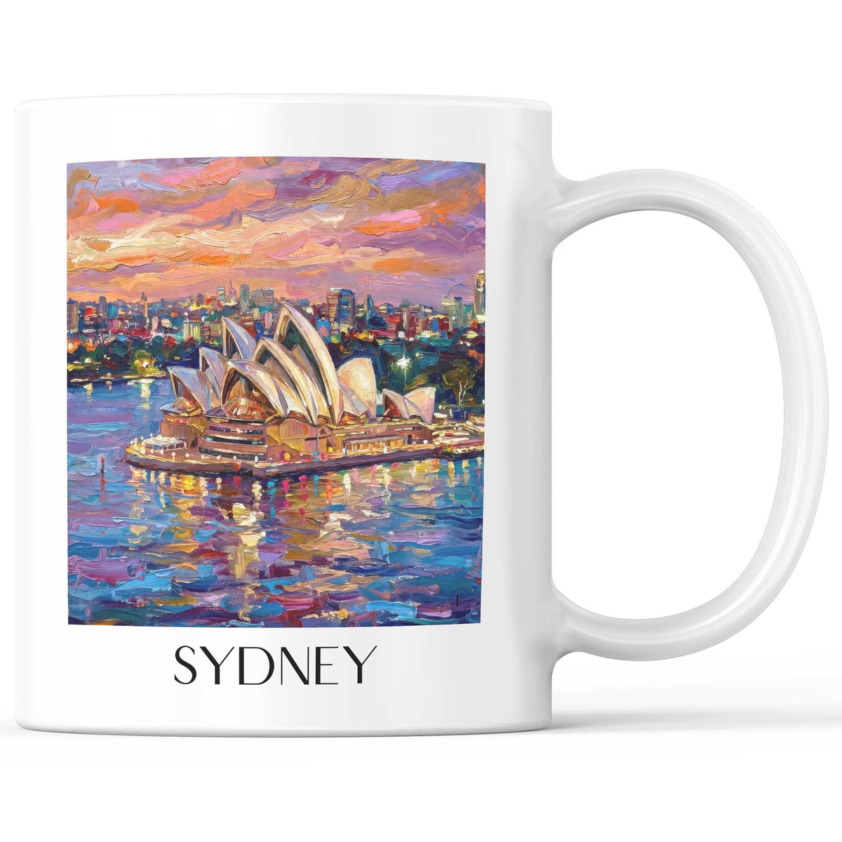 Sydney - Australien Becher - Kaffeetasse im Ölgemälde Stil - favplace
