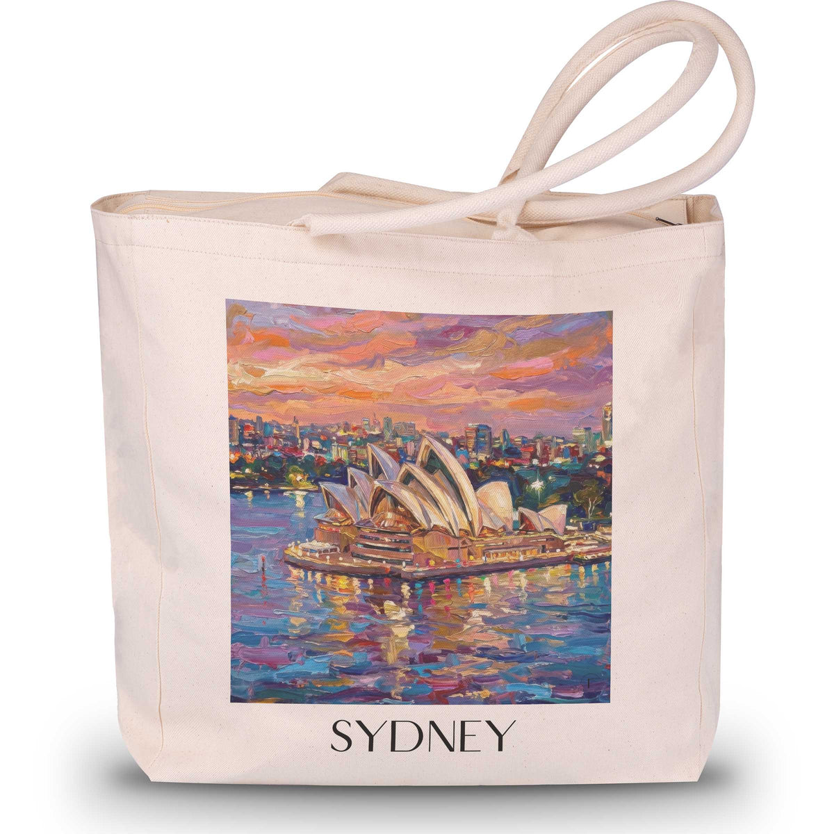Sydney - Australien Tote Bag - Einkaufstasche im Ölgemälde Stil - favplace
