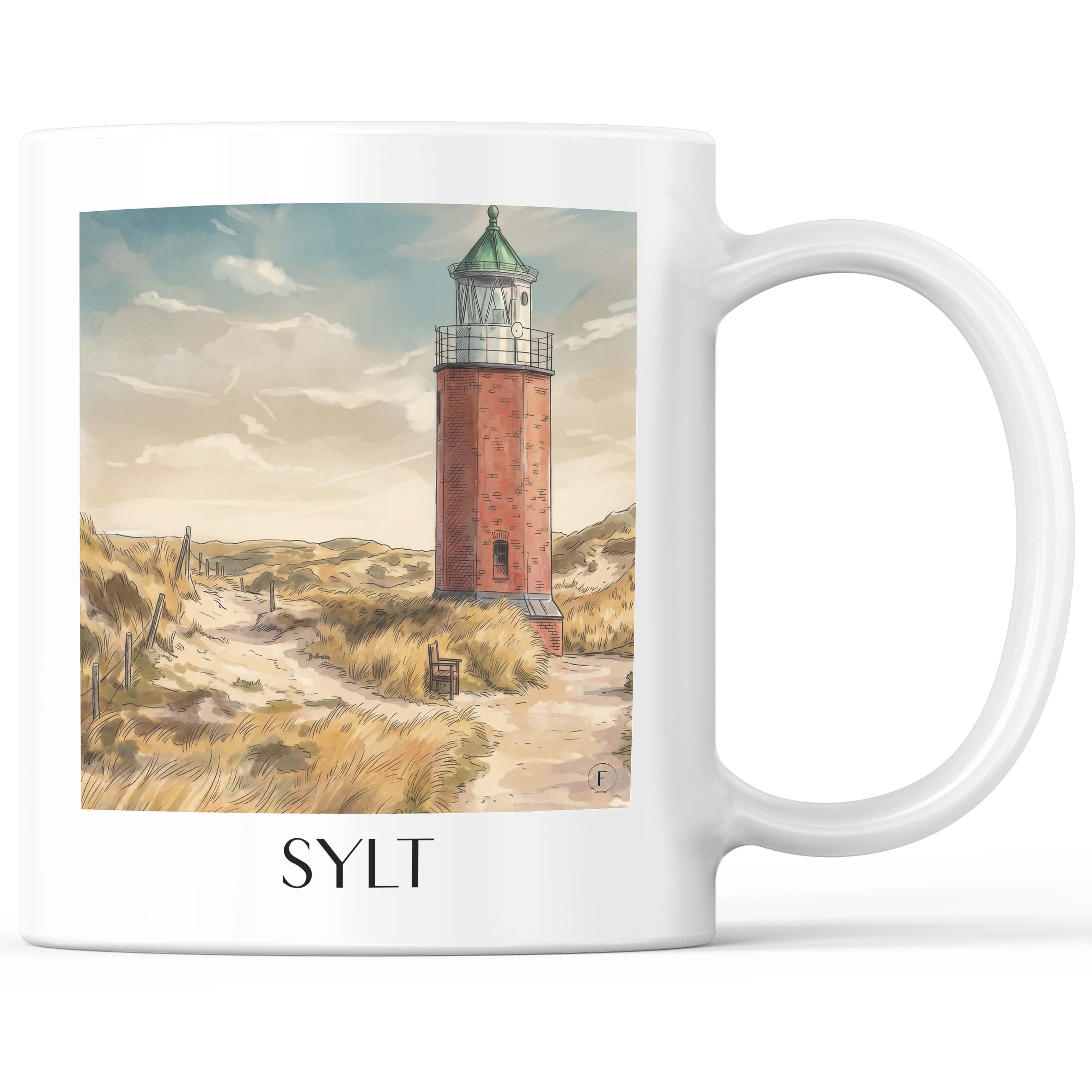 Sylt - Deutschland Becher - Kaffeetasse im Aquarell Stil - favplace