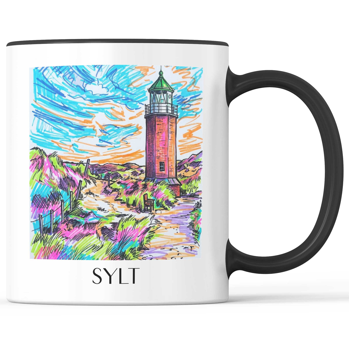 Sylt - Deutschland Becher - Kaffeetasse im Tag Graffiti Stil - favplace