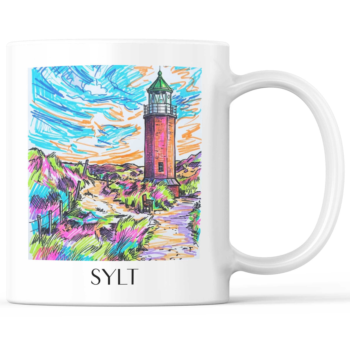 Sylt - Deutschland Becher - Kaffeetasse im Tag Graffiti Stil - favplace