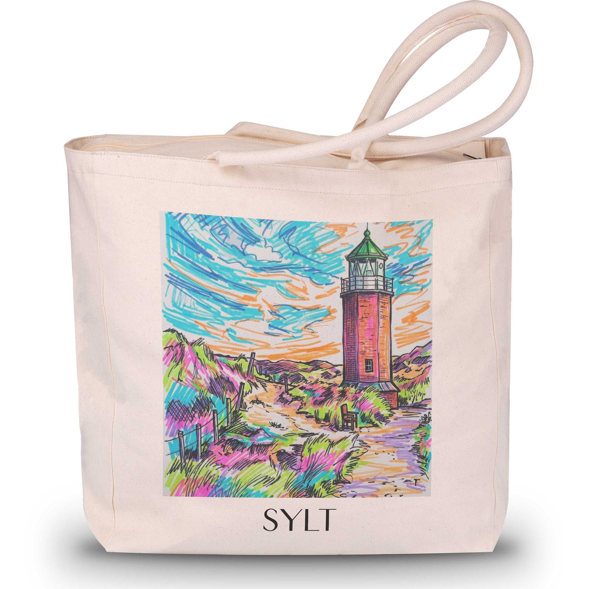 Sylt - Deutschland Tote Bag - Einkaufstasche im Tag Graffiti Stil - favplace
