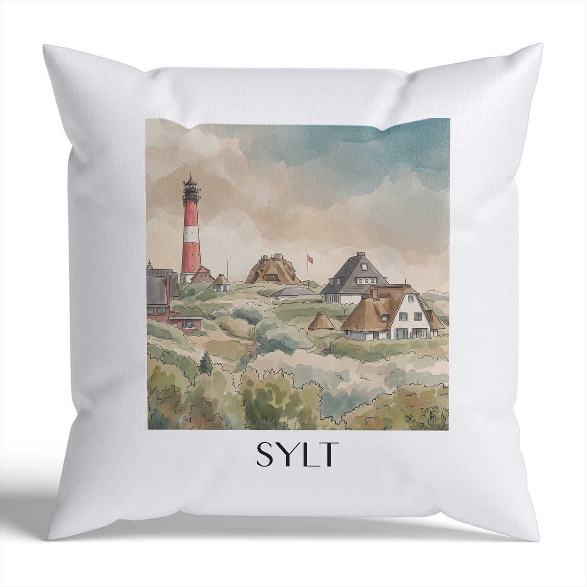 sylt-westerland-deutschland-kissenbezug-aquarell